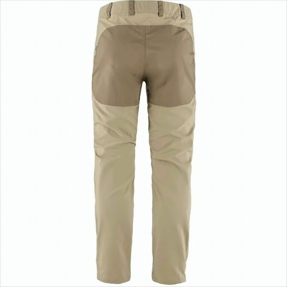 Two-Tone Straight Pants with Suede Reinforcement