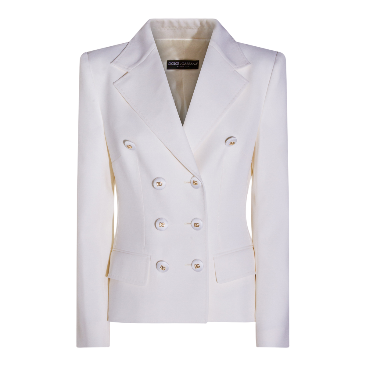 Classic White Structured Jacket With Timeless Appeal