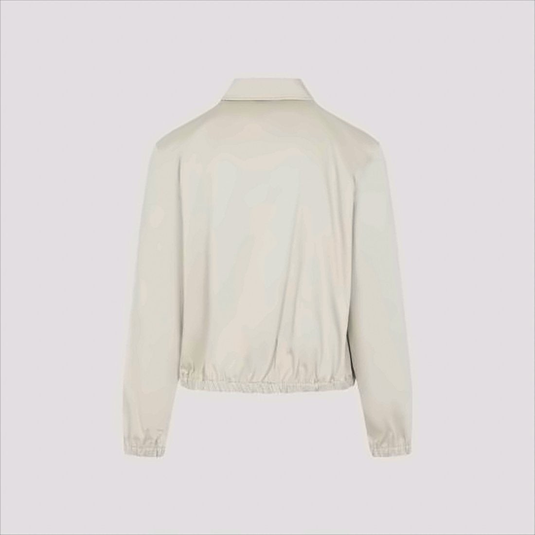 Minimalist Cotton Bomber Jacket with Embroidered Chest Pocket