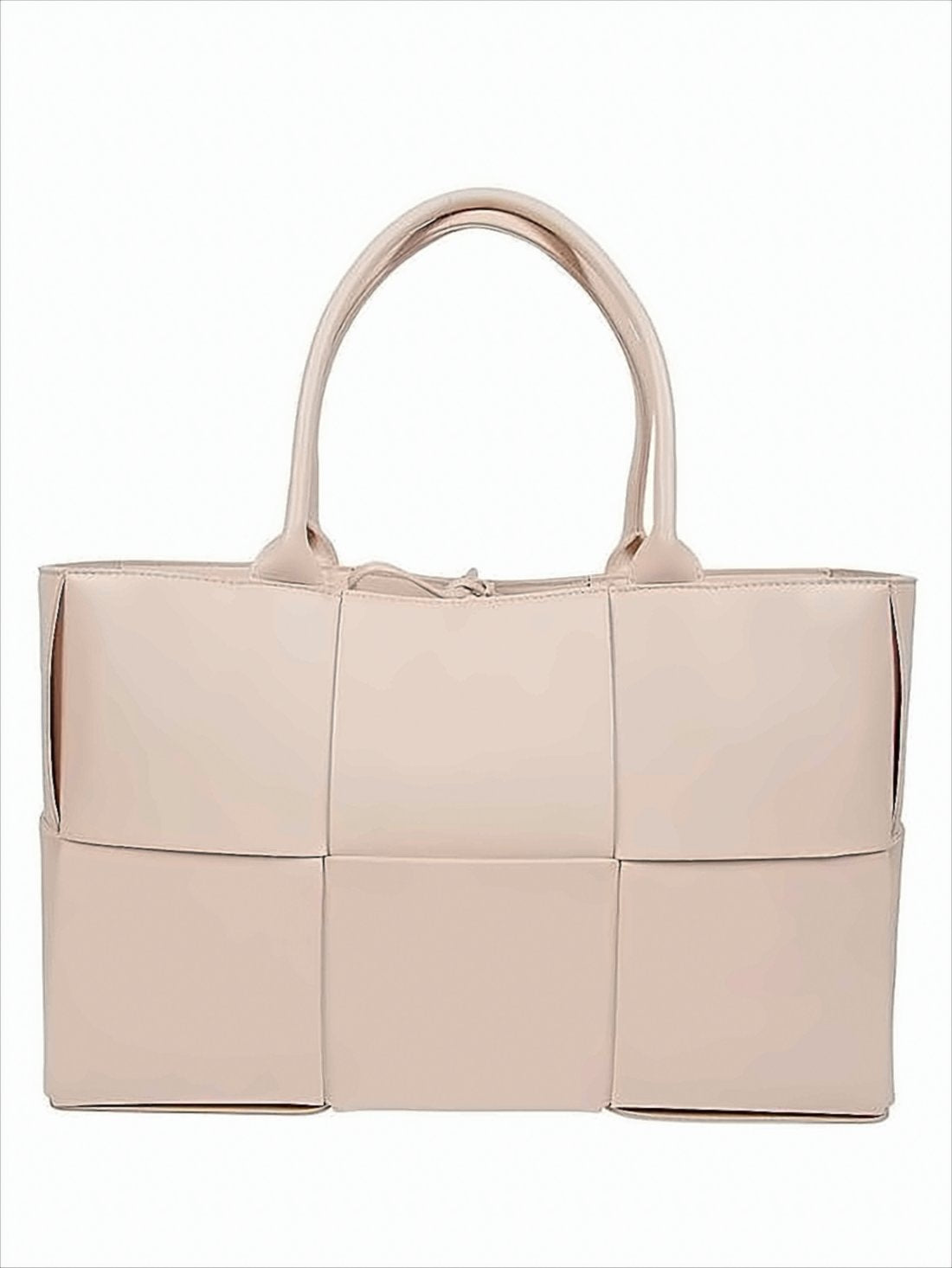 Structured Woven Lambskin Tote Bag