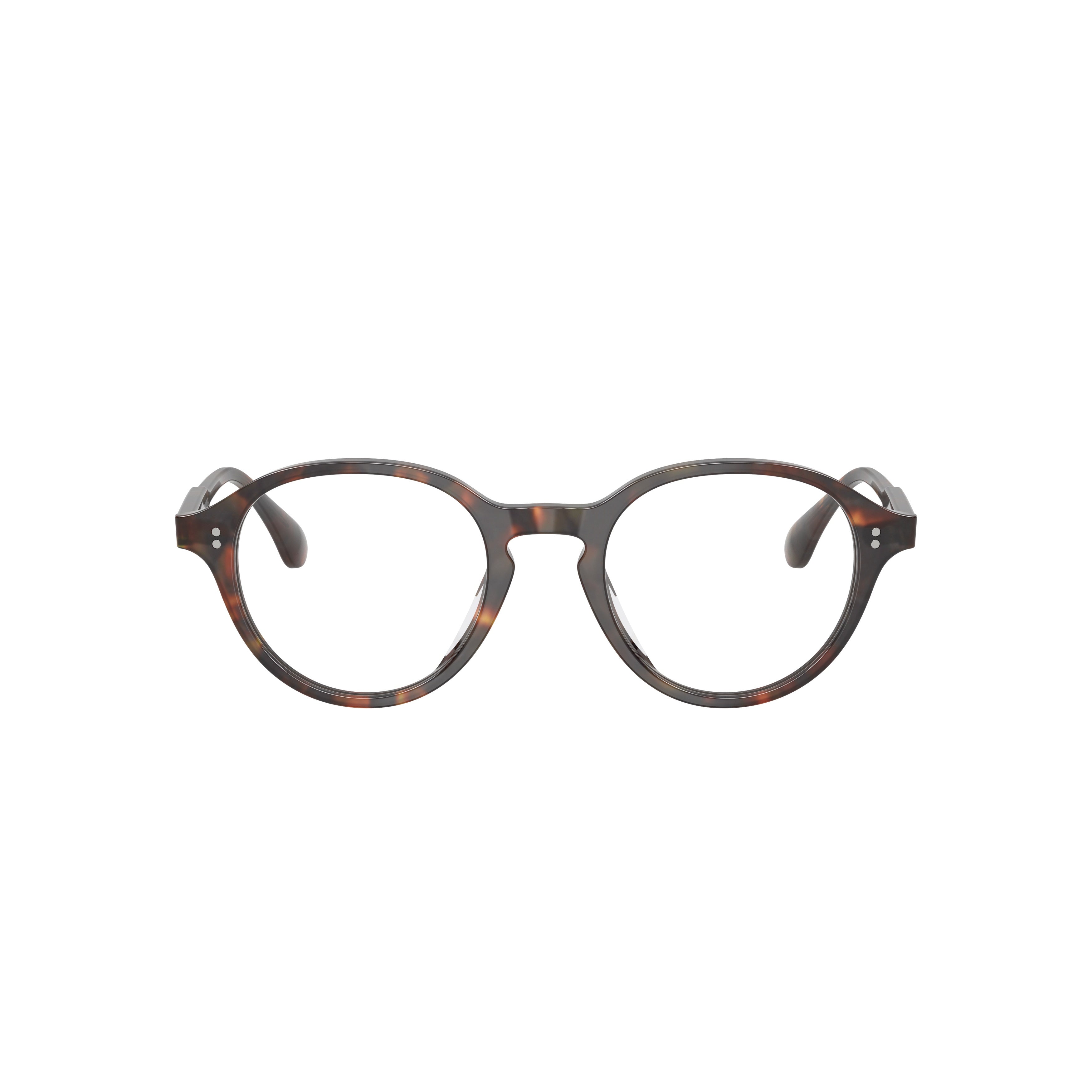 0ov5602u Tortoiseshell Round Frame Eyeglasses with Keyhole Bridge