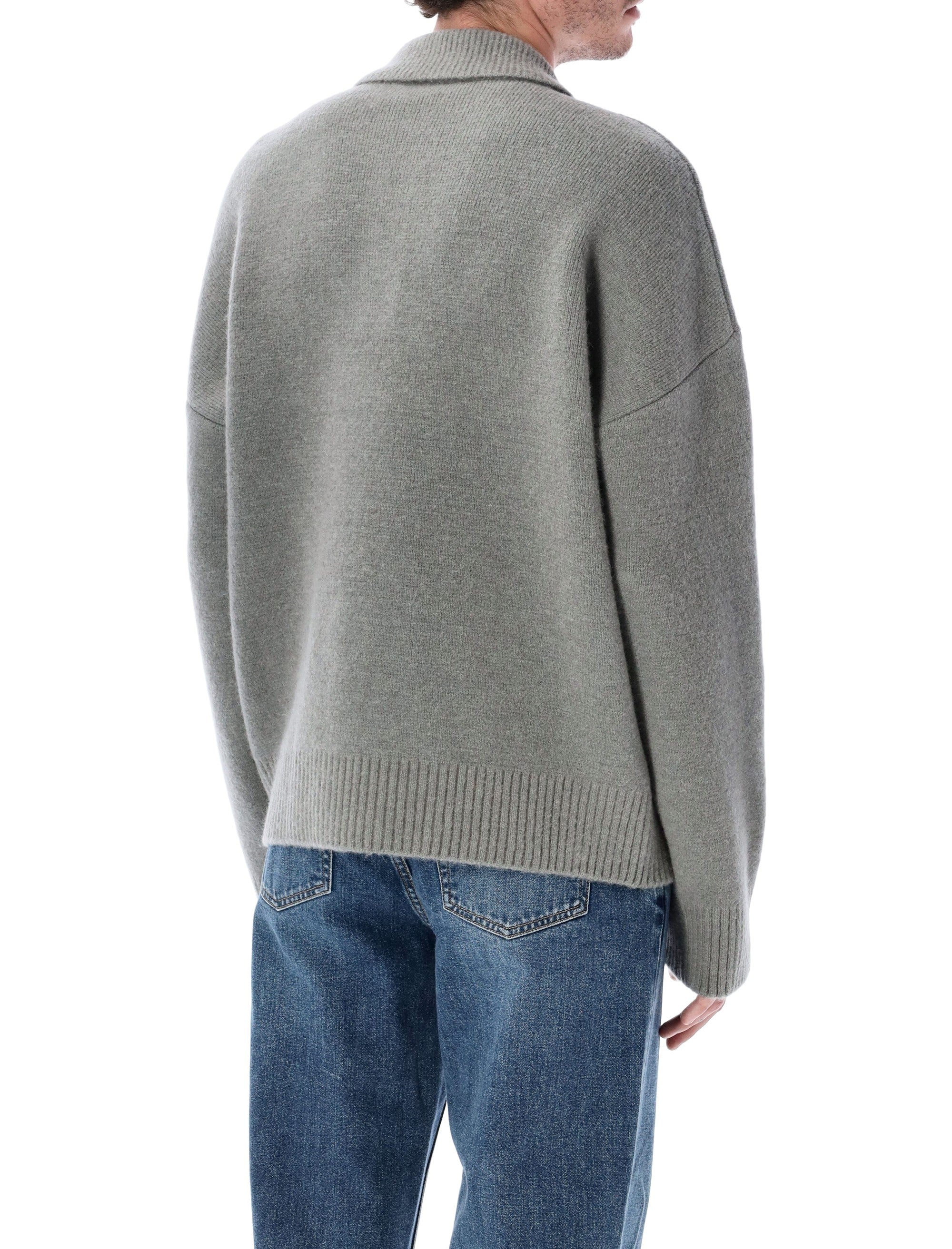 Wełniany sweter polo