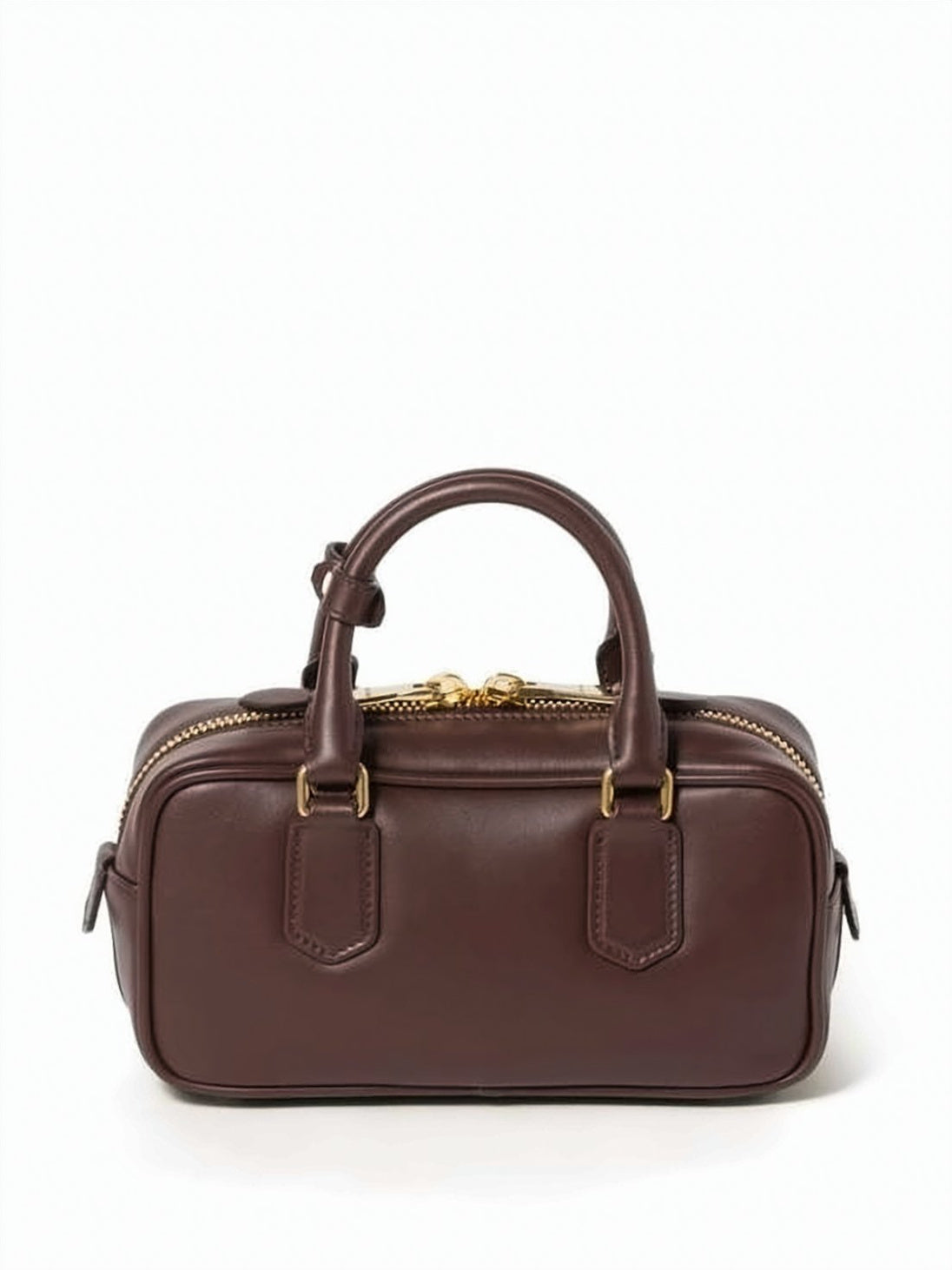 Compact Rectangular Crossbody Bag in Smooth Calf Leather