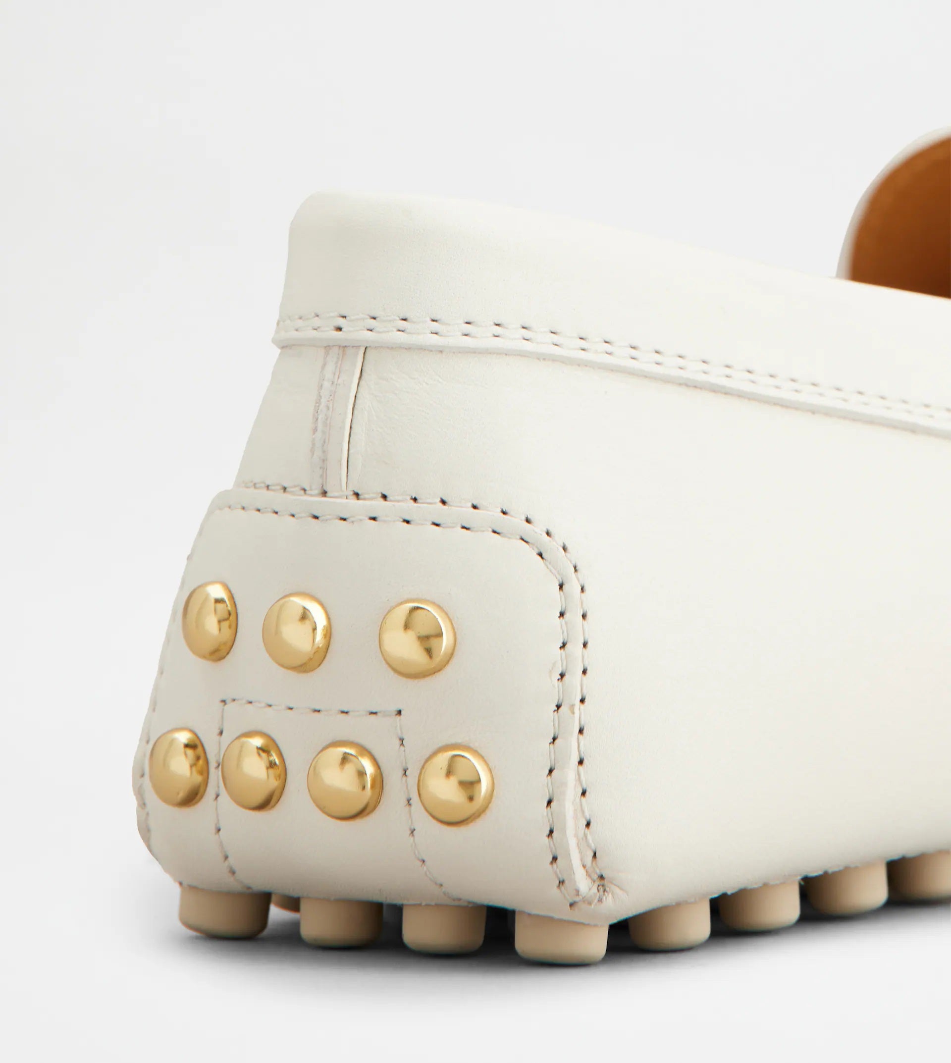 Gommino 22L Calfskin Slide Loafers – White