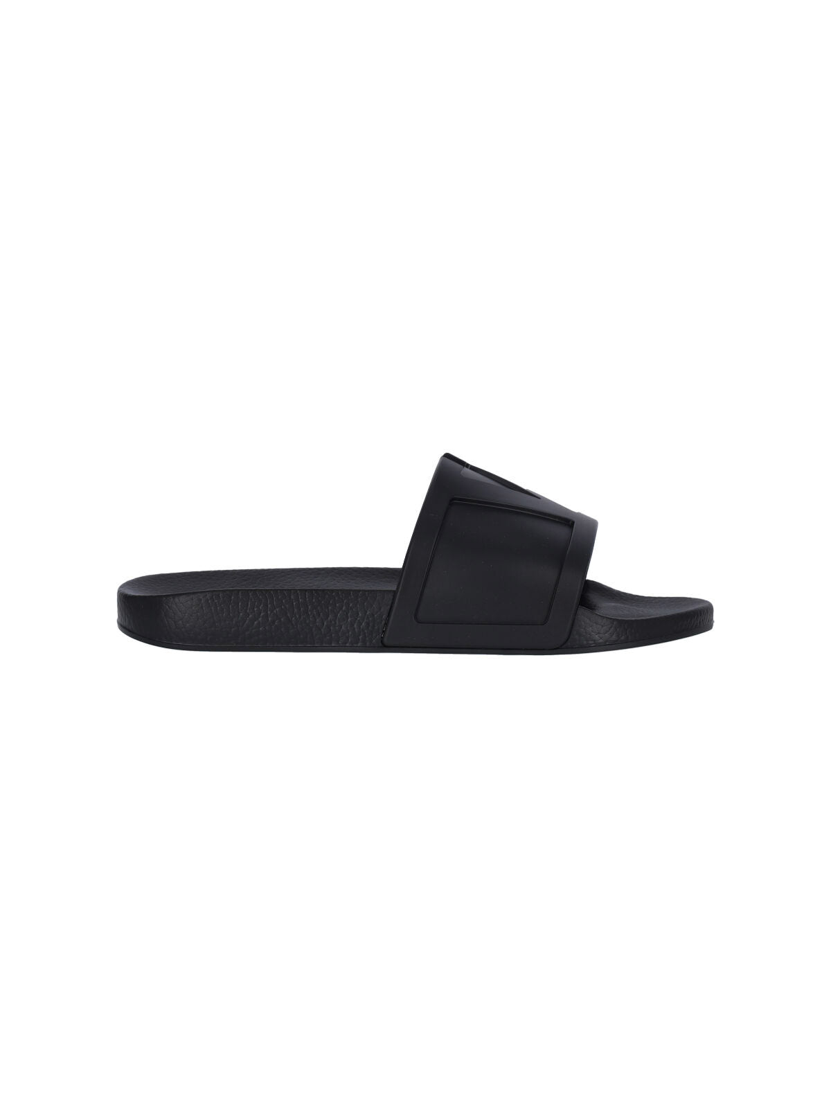Logo Slide Sandals – Black