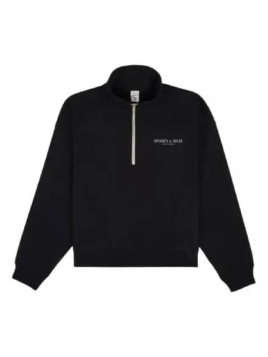 Cropped Long-Sleeve Pullover with Half-Zip Closure