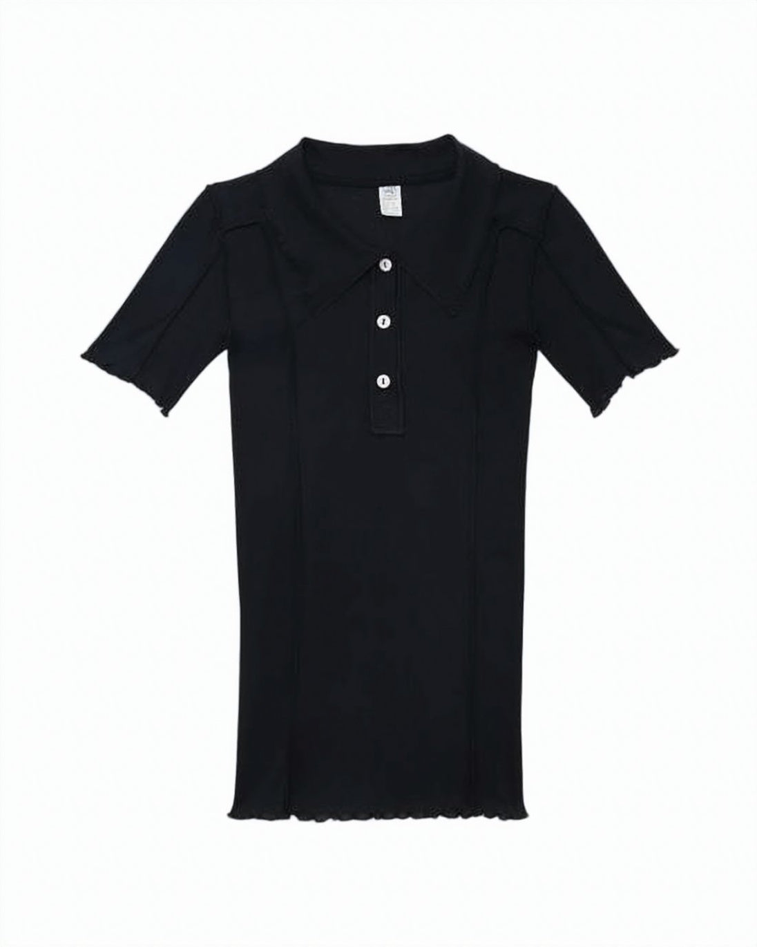 White Fitted Organic Cotton Seam Polo