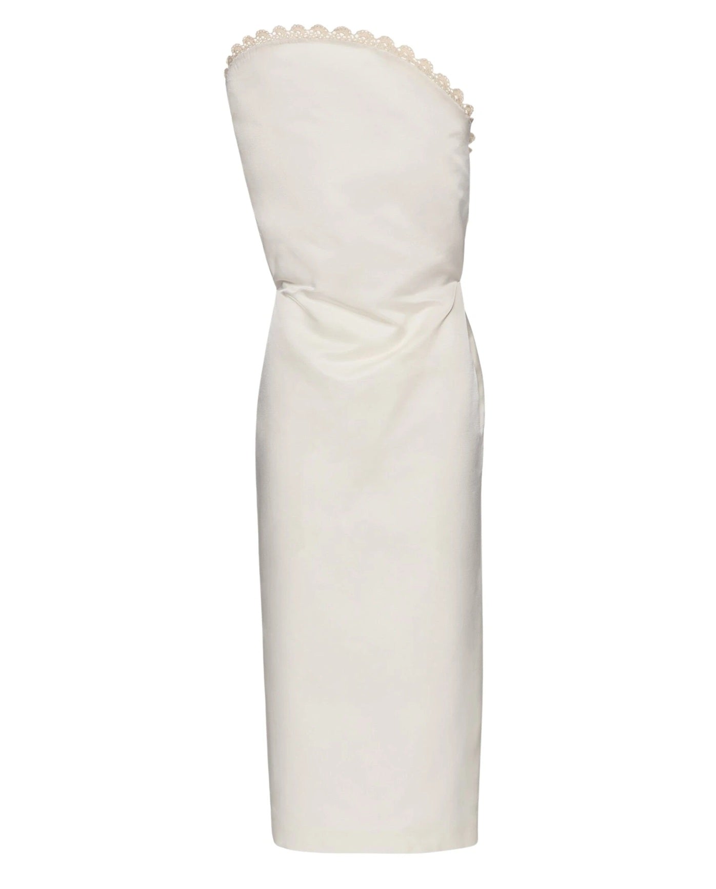 Midi Dress with Sculptural Floral-Inspired Design