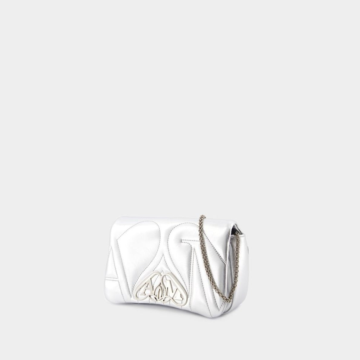 The Mini Seal Crossbody - Metal - Silver