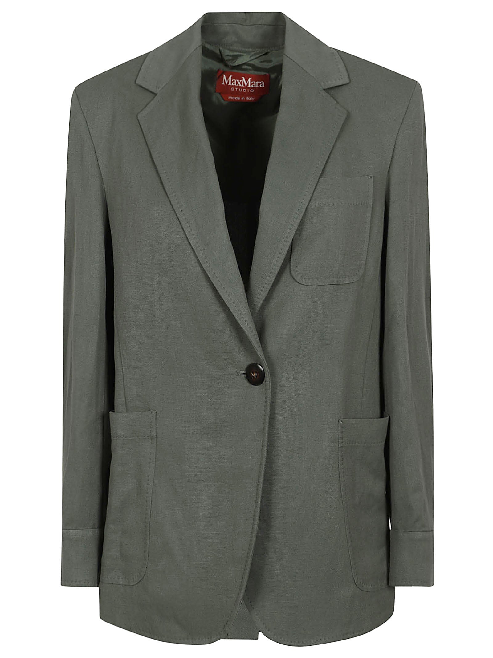 Relaxed Fit Jacket with Classic Notched Lapel and Textured Fabric