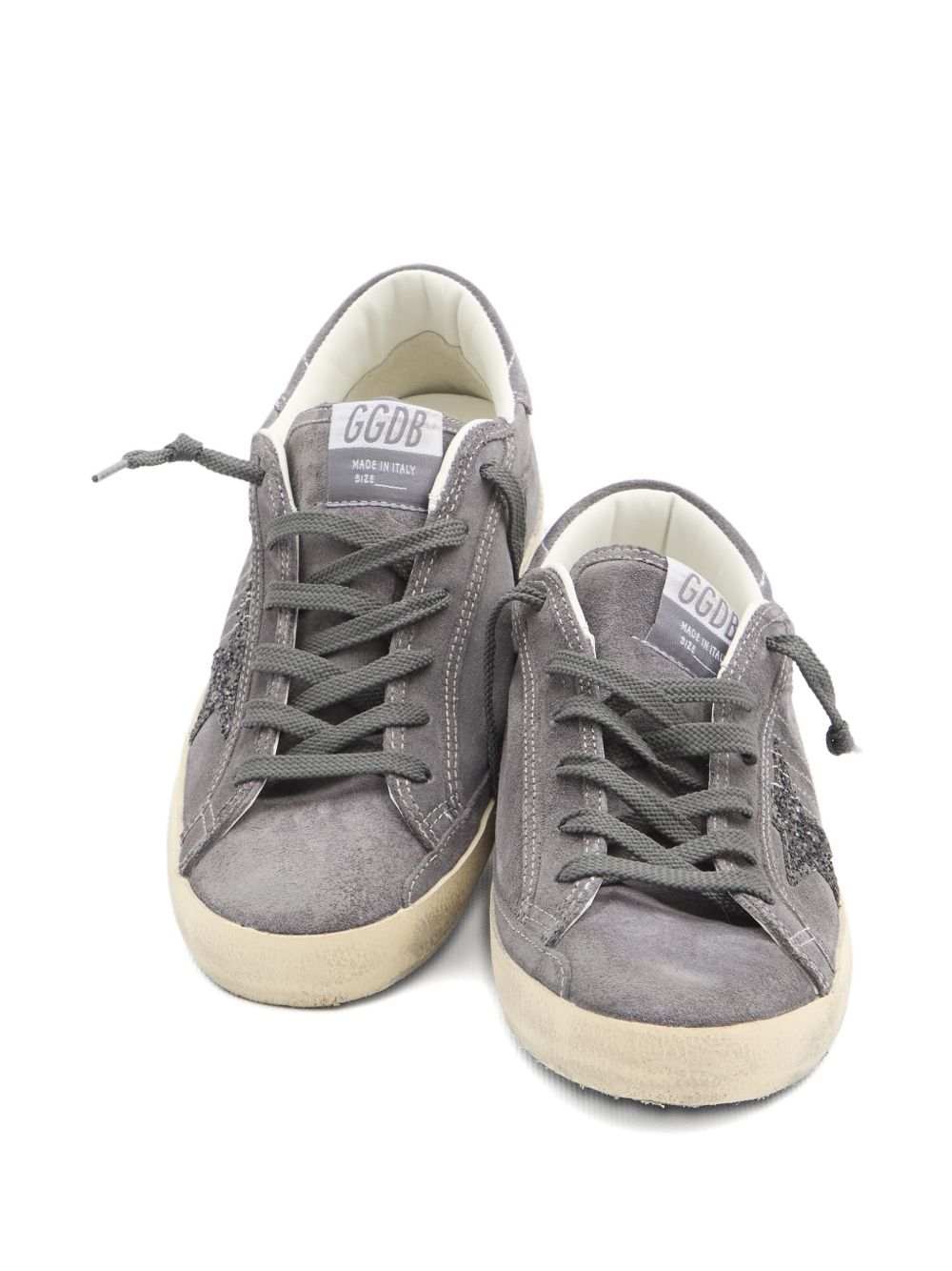 Low-Top Silk and Nylon Sneakers with Glittery Star Detail