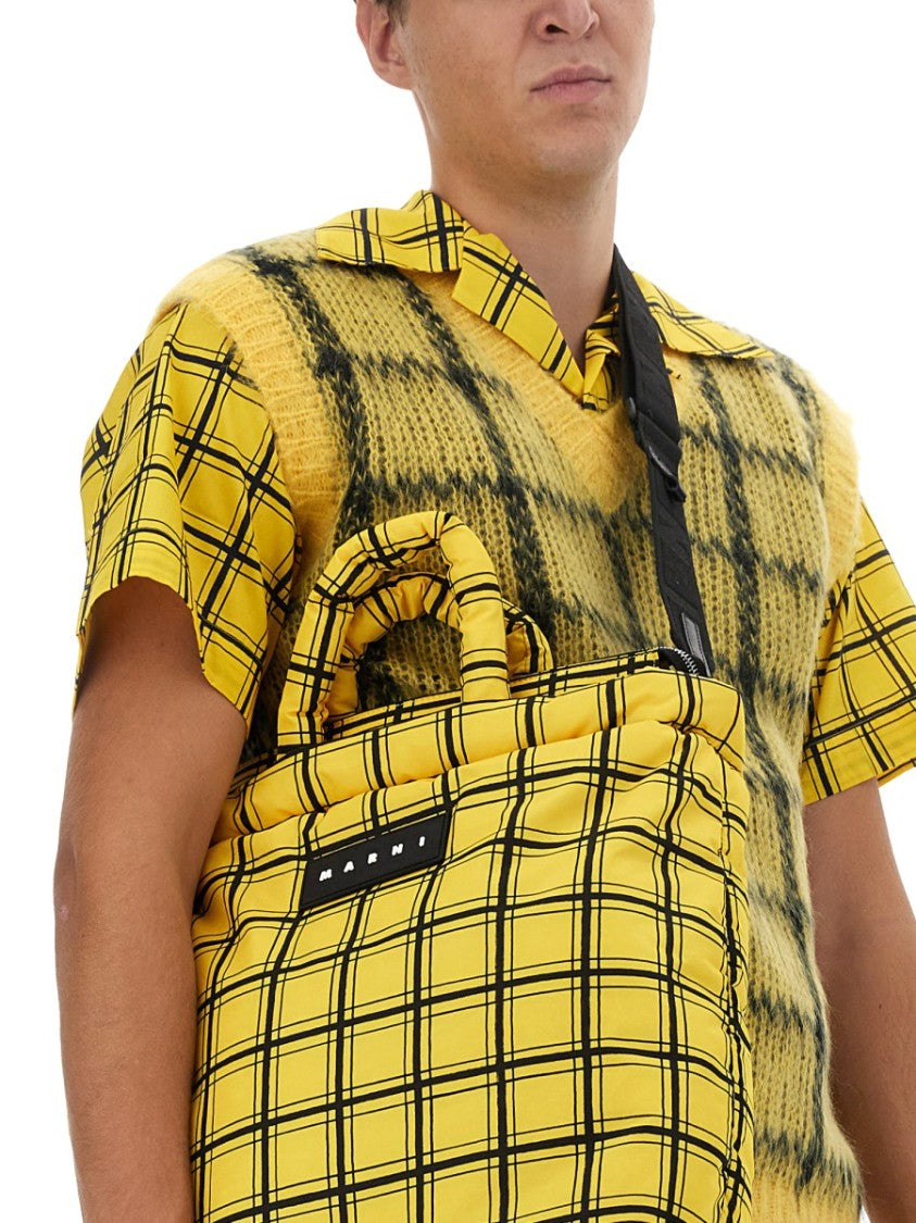 Sophisticated Checkered Knit Vest