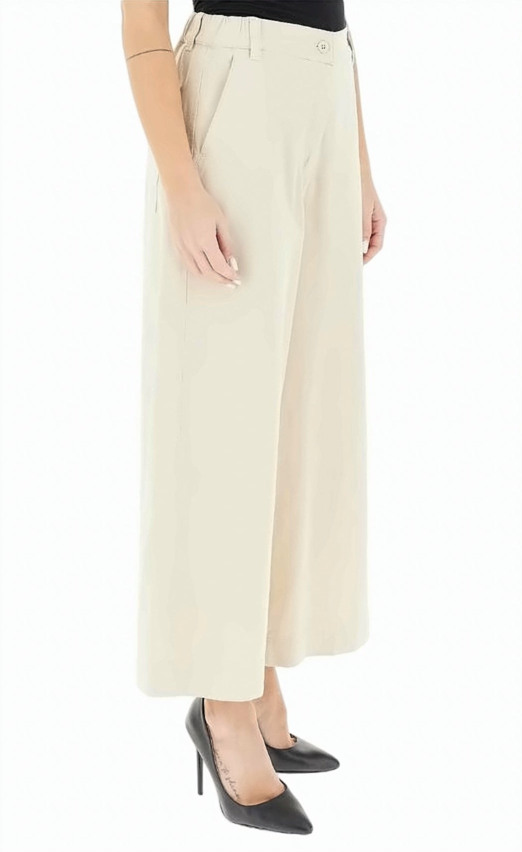 Pleated Straight Leg Trousers