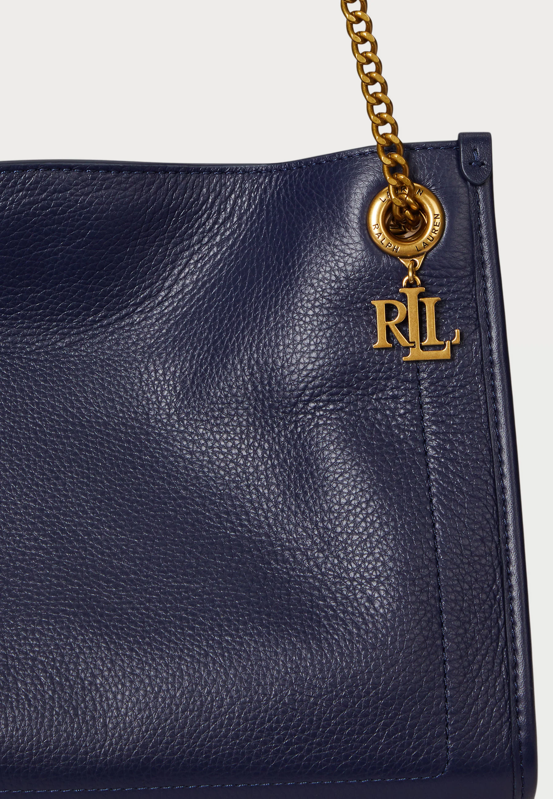 Navy Blue Brdly Medium Cotton Bag