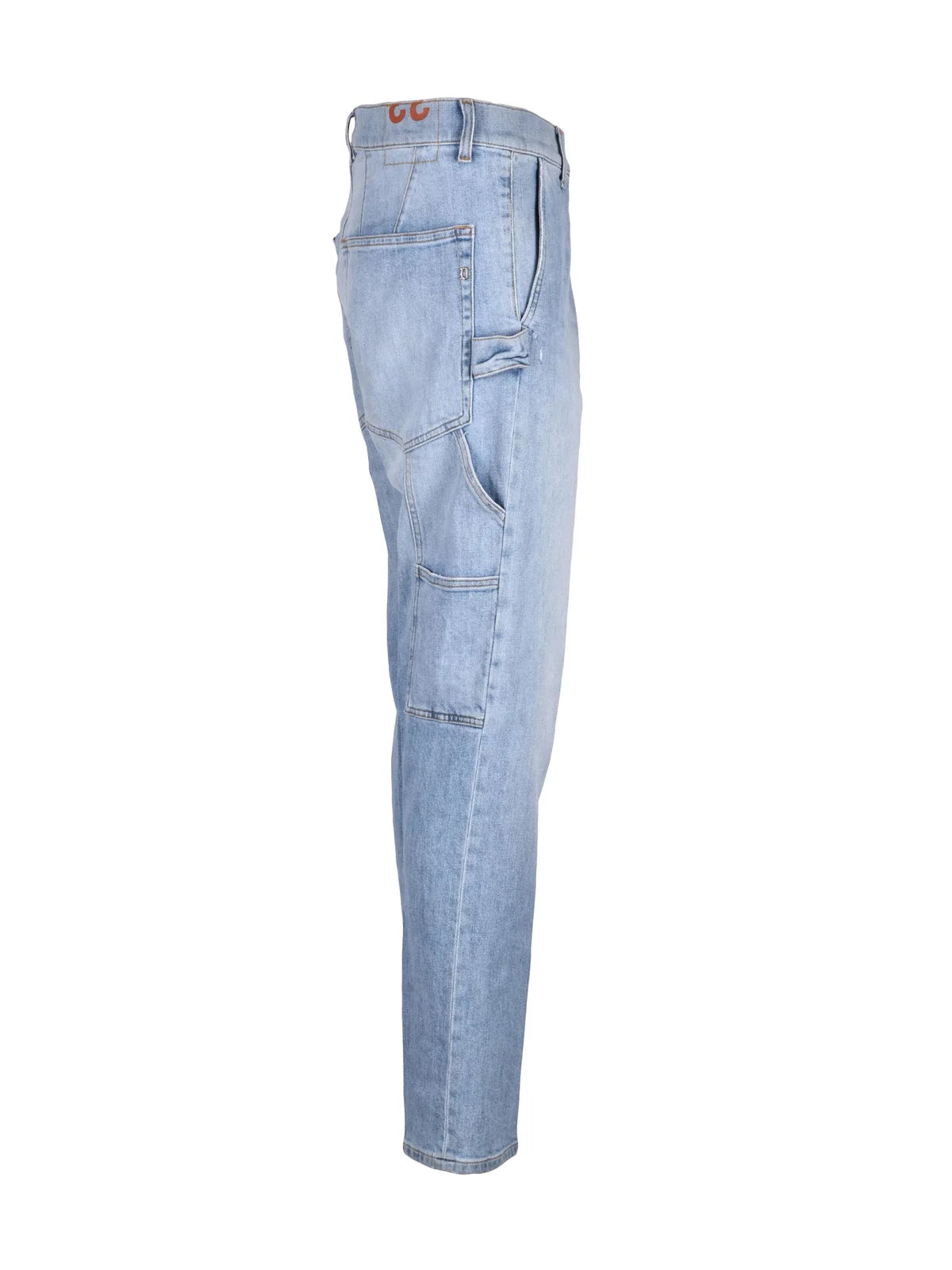Light Blue Brian Carrot Fit Cotton Jeans