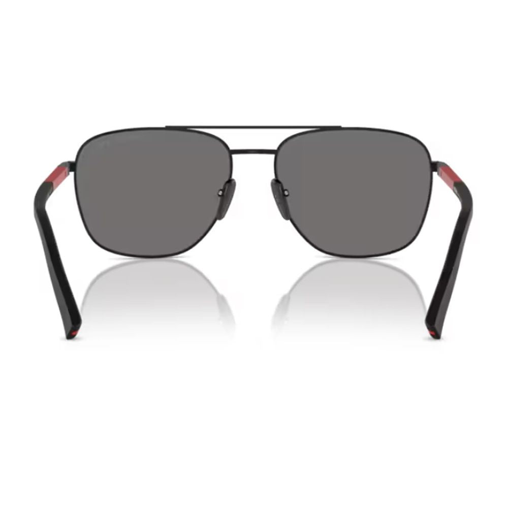 Ps 54Zs Pilot-Shape Matte Black Metal Sunglasses