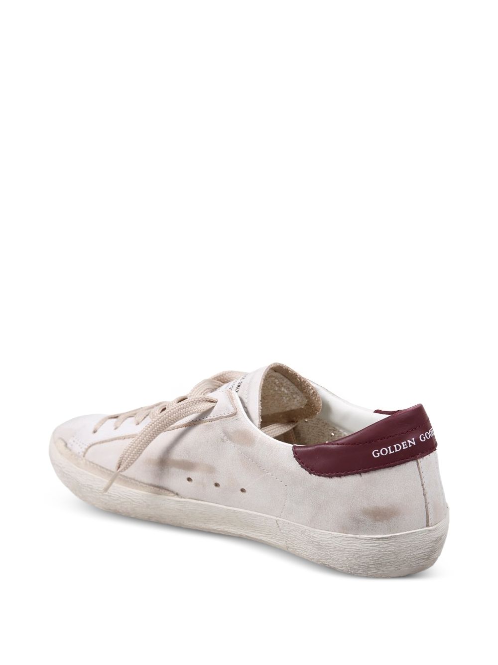 Low-Top Sneakers with Dark Red Star Emblem