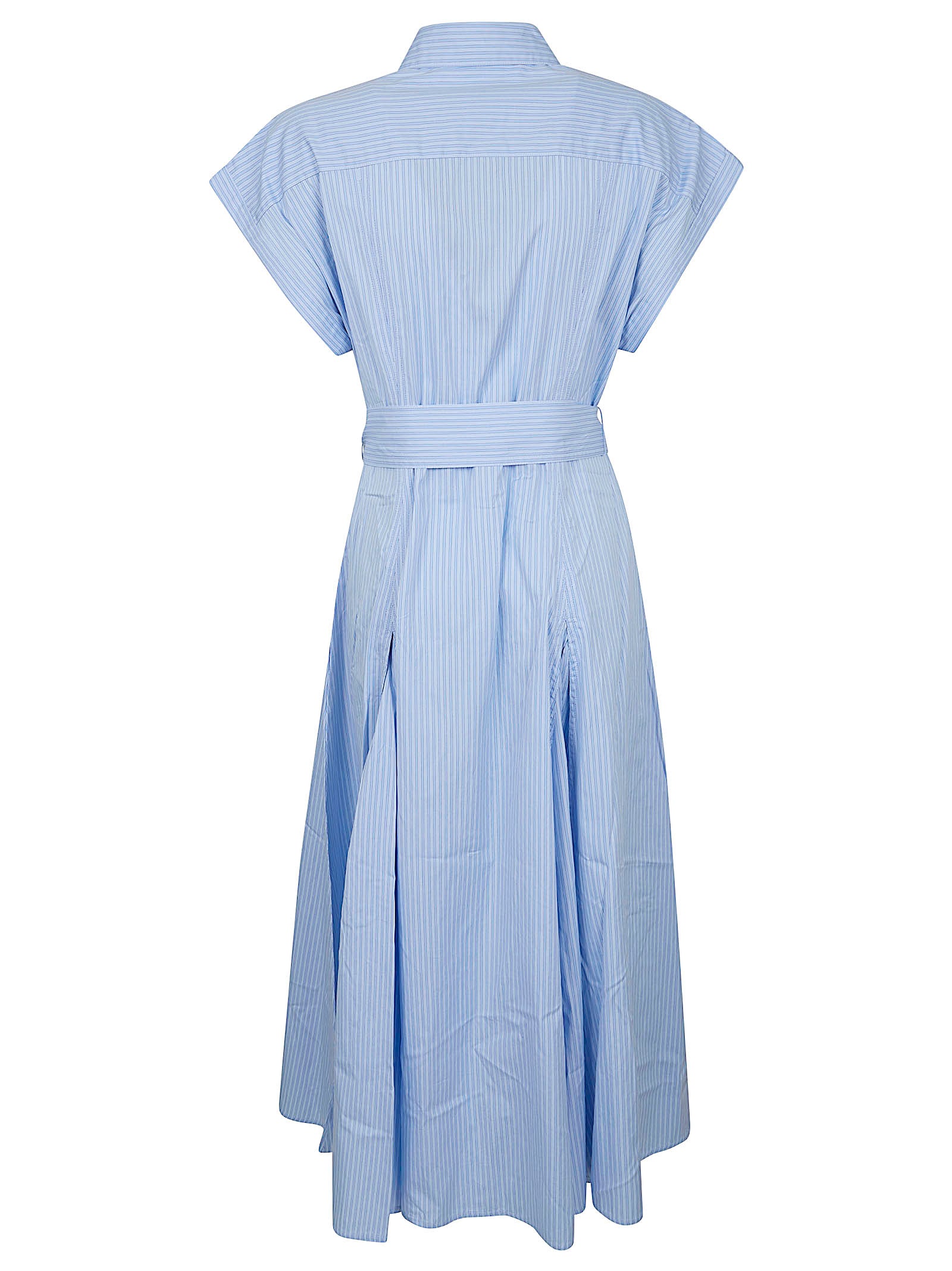 Midi Dress with Classic Shirt Collar
