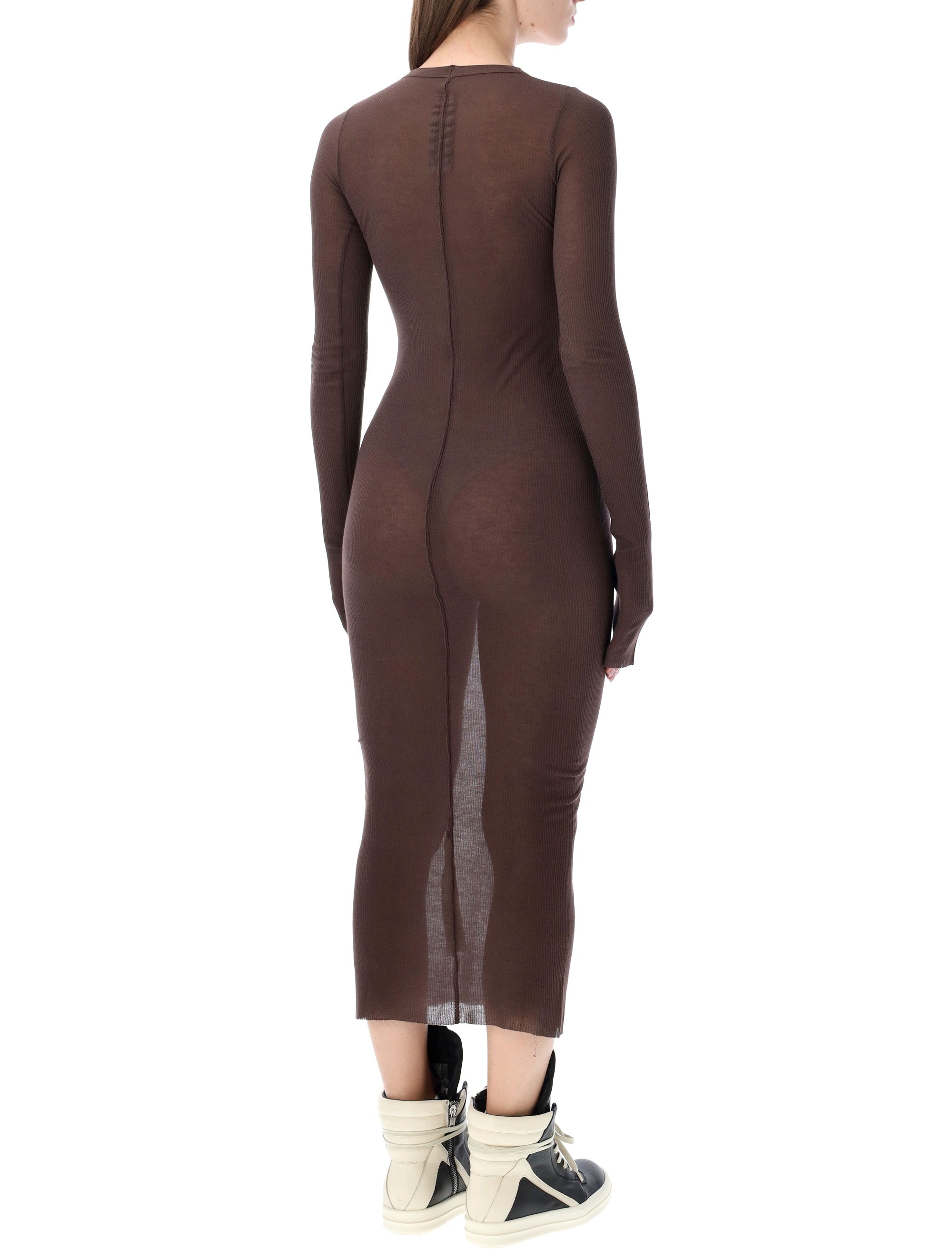 Ribbed Long-Sleeve Dress