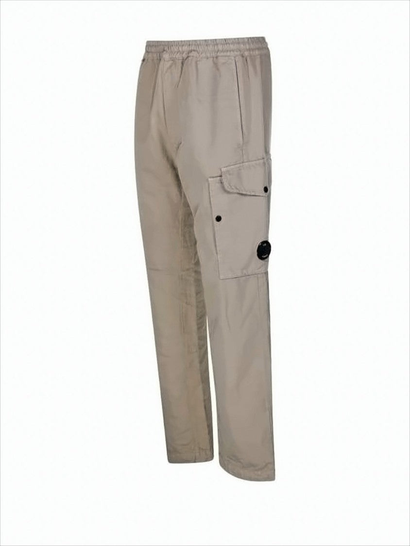 Relaxed Fit Straight Pants with Elastic Waistband
