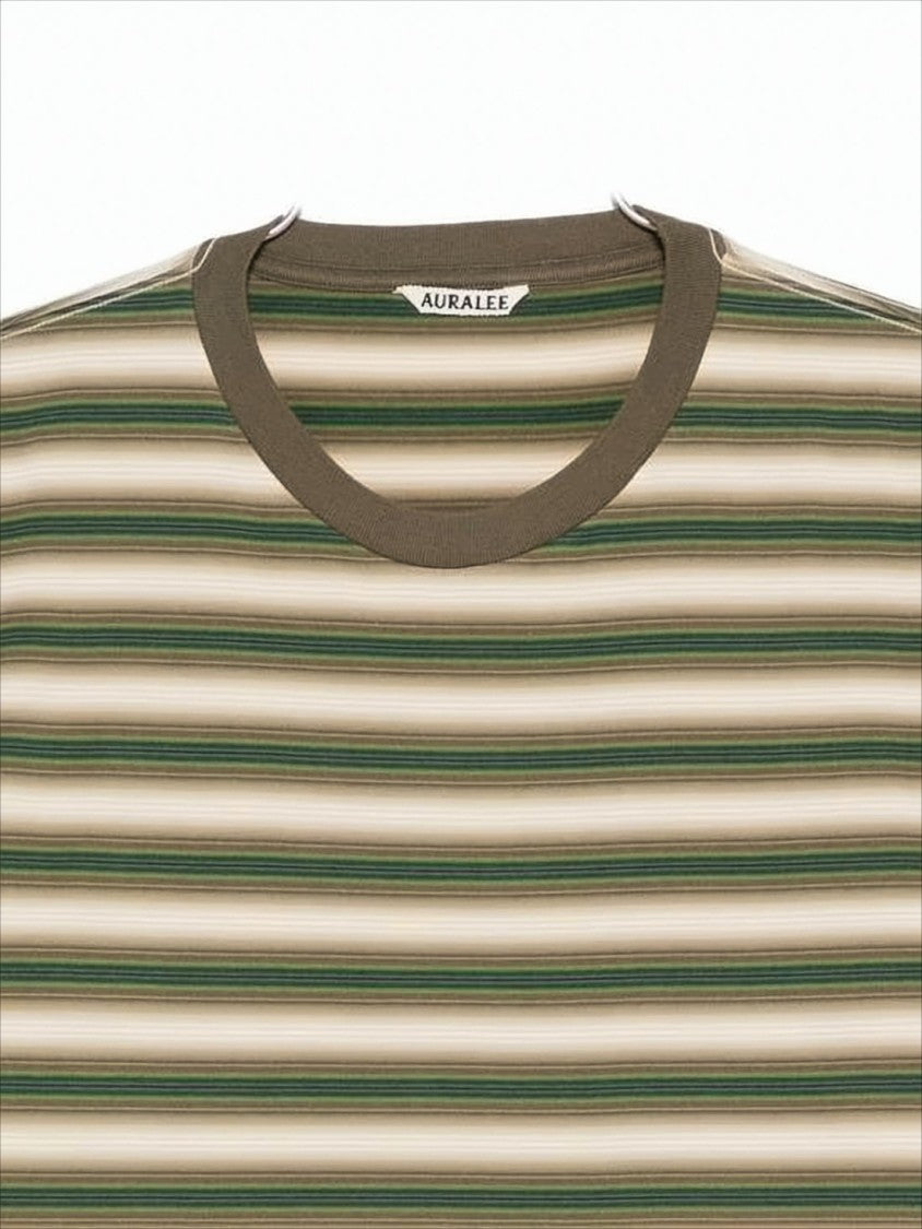 Short-Sleeved Striped T-Shirt With Round Neckline