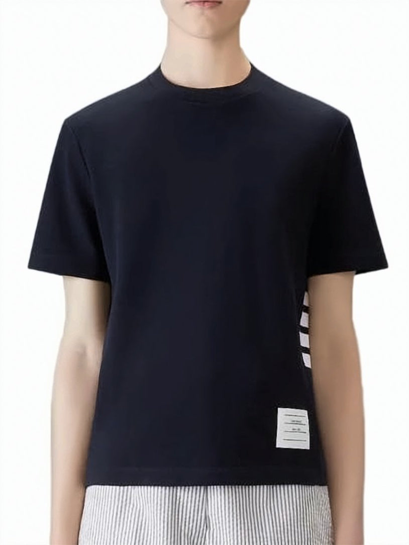 Classic Black Cotton Piqué T-Shirt