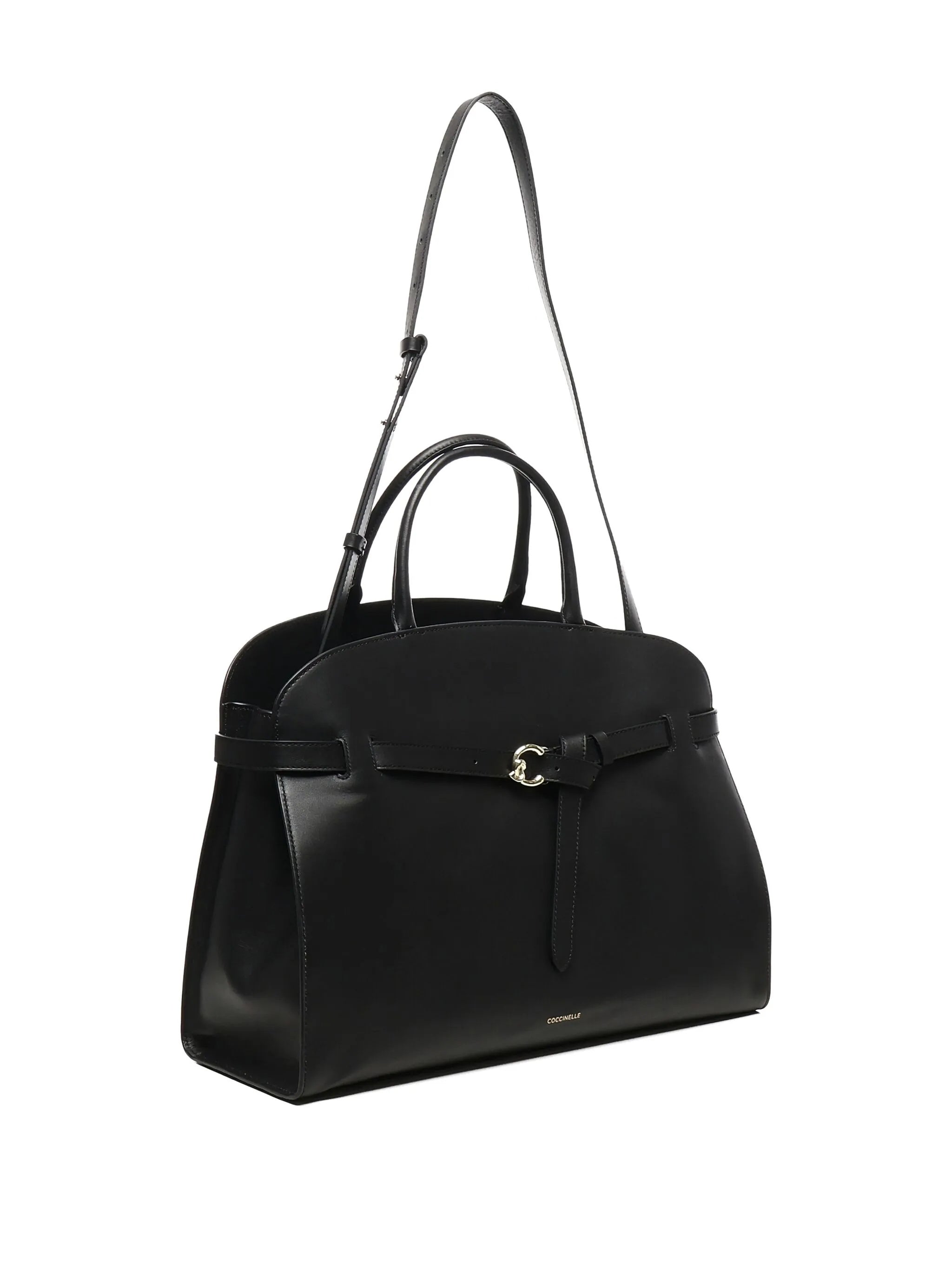 Sabine Structured Leather Metallic Buckle Handbag