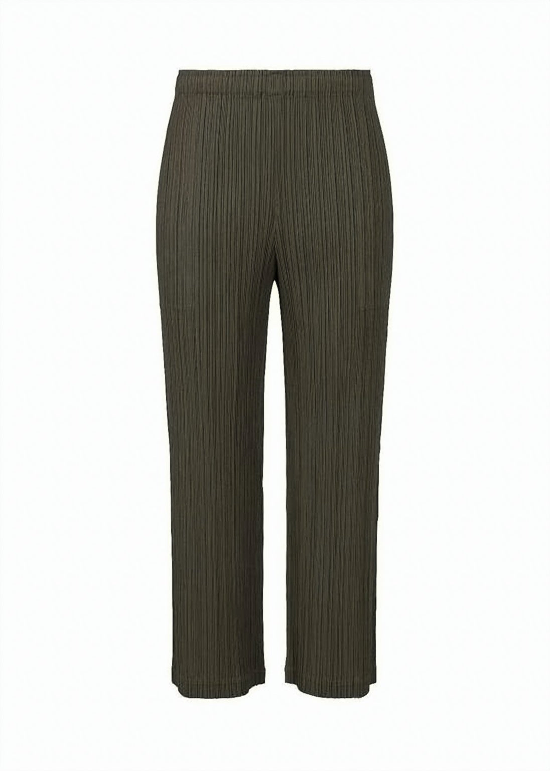 Pleated Texture Straight Pants