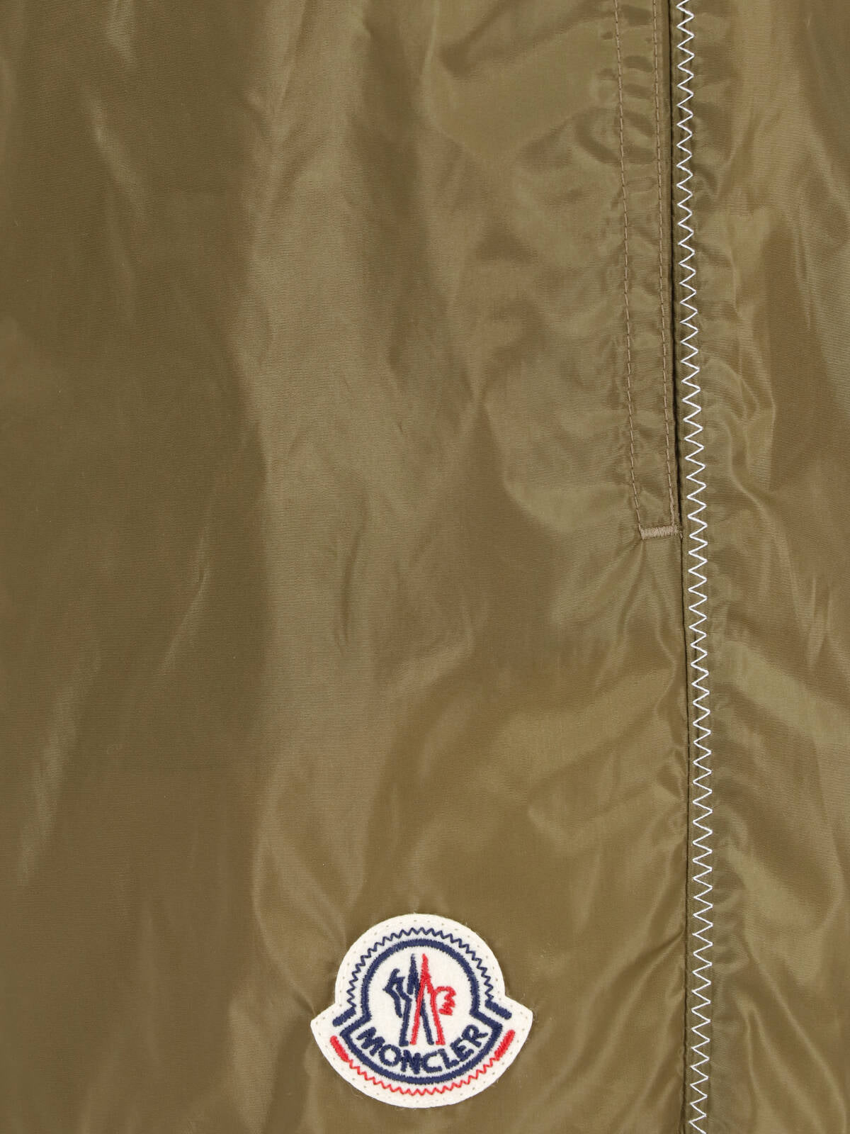 Olive Green Mid-Rise Swim Shorts