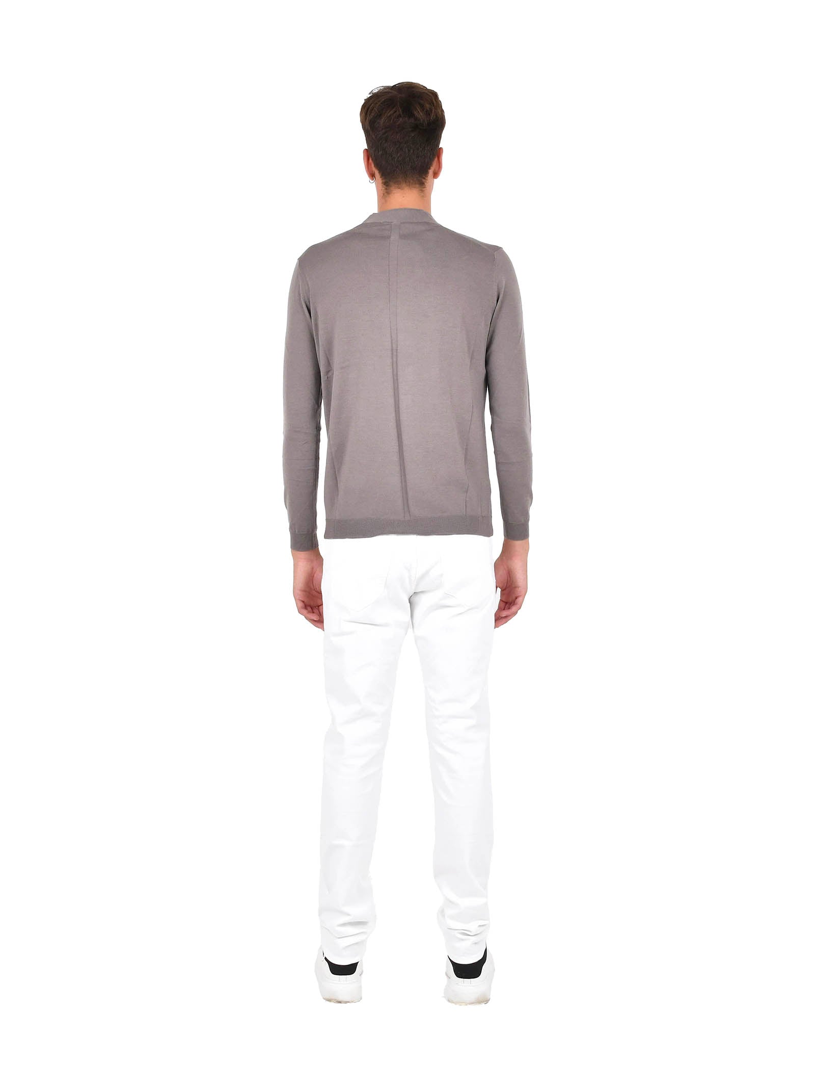 Double-Collar Cardigan In Merino Wool
