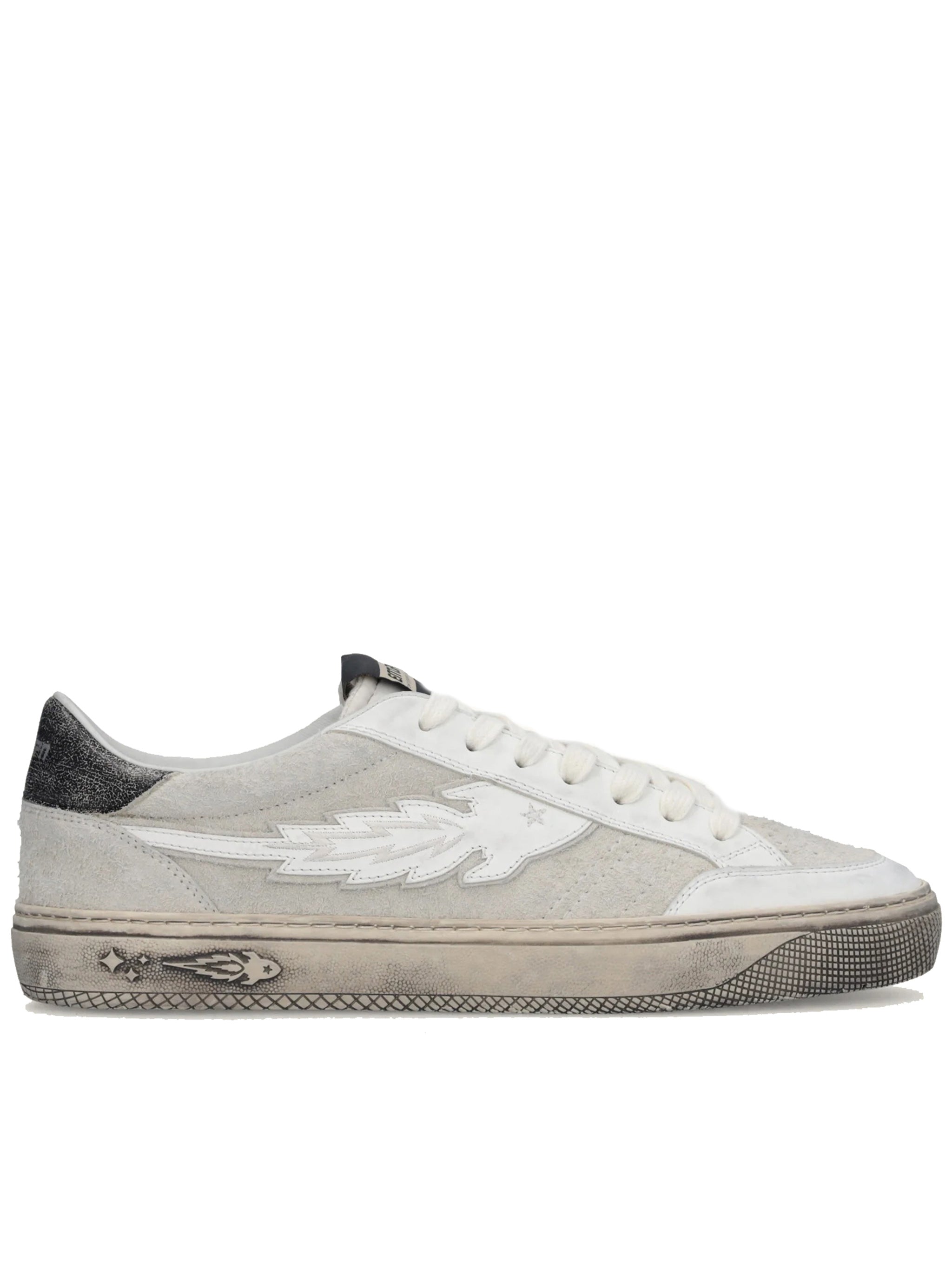 Jupiter Rocket 4 White/Grey Suede Sneakers