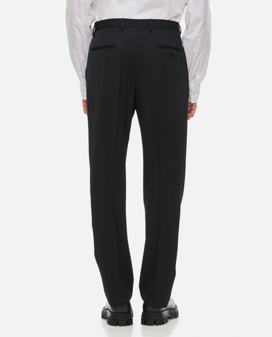 Straight Leg Wool Trousers