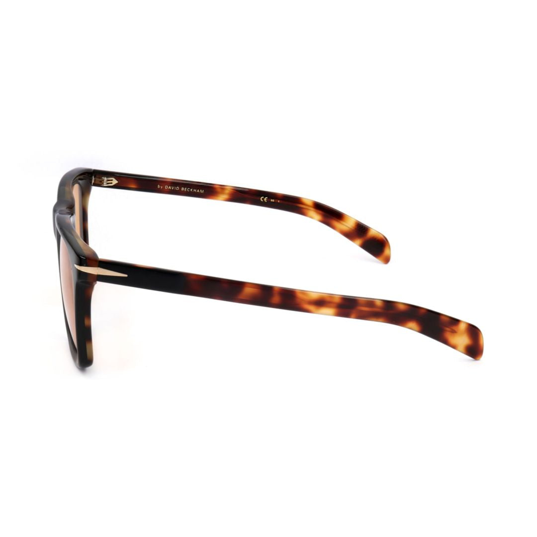 Db 7066/F/S Bold Tortoiseshell-Patterned Rectangular Sunglasses