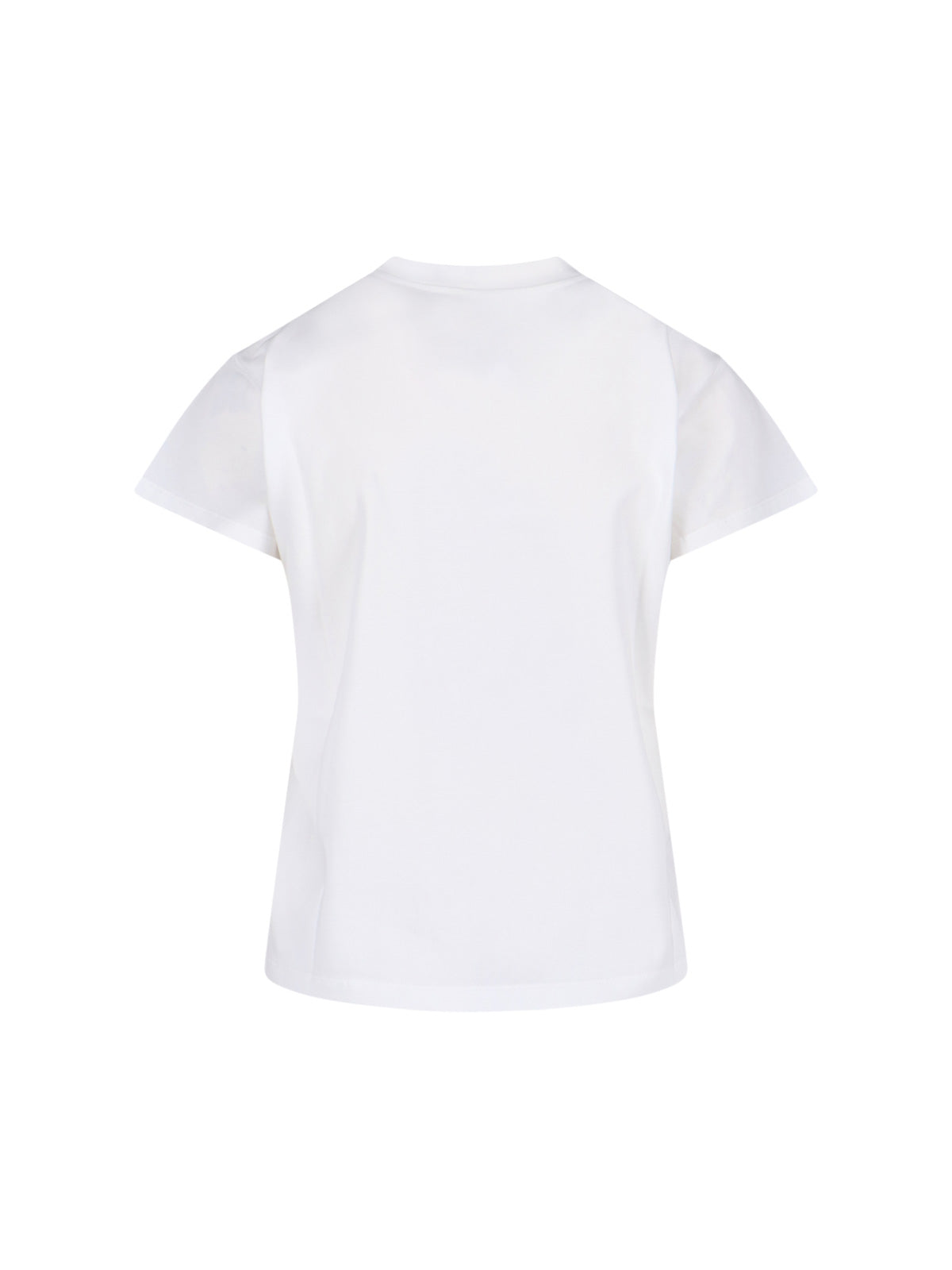 Contrast Logo White Cotton T-Shirt