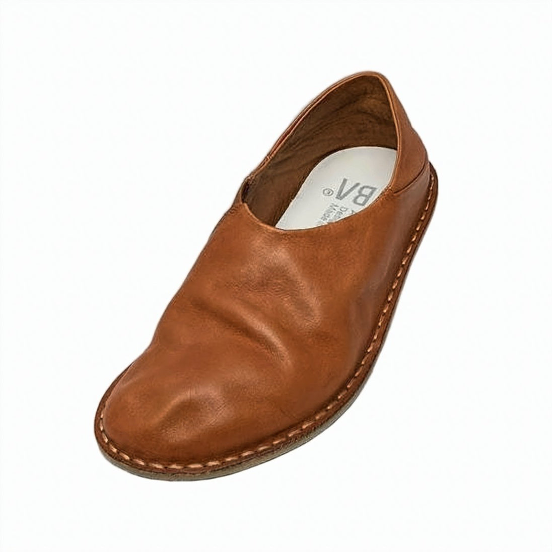 Brown Slip-On Sneakers with Rubber Sole