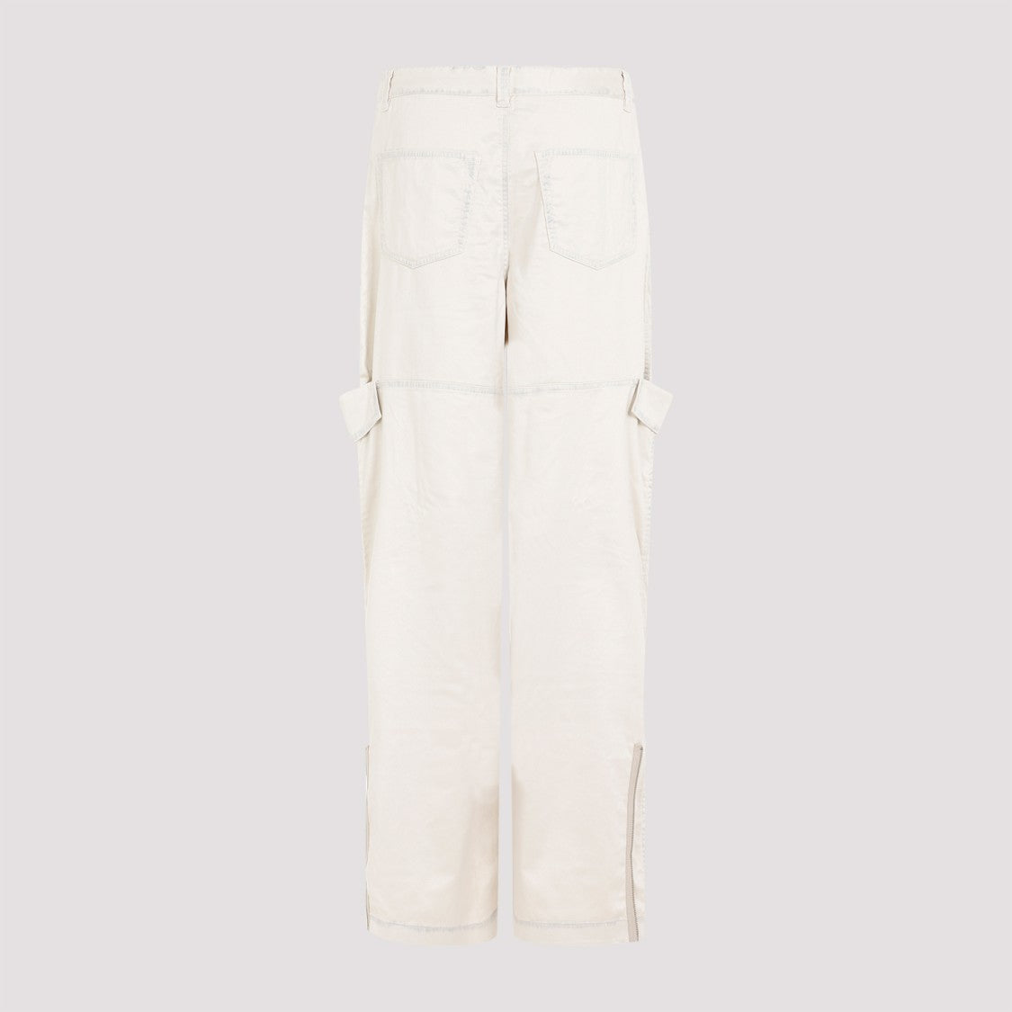 Beige Polyester Pants