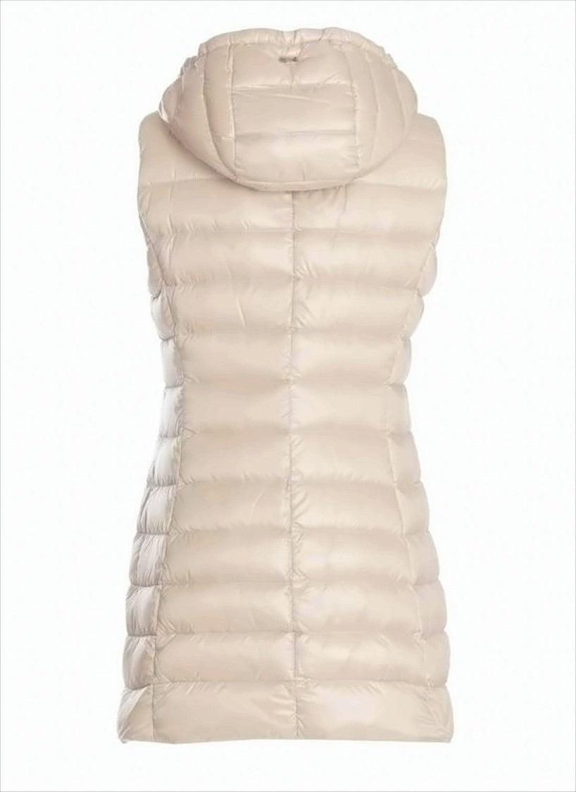 Quilted Sleeveless Herno Vest With Adjustable Hood