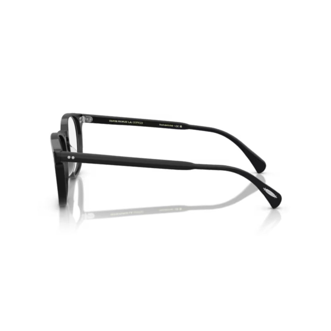 0ov5298u Classic Round Acetate Eyeglasses with Silver Rivet Details