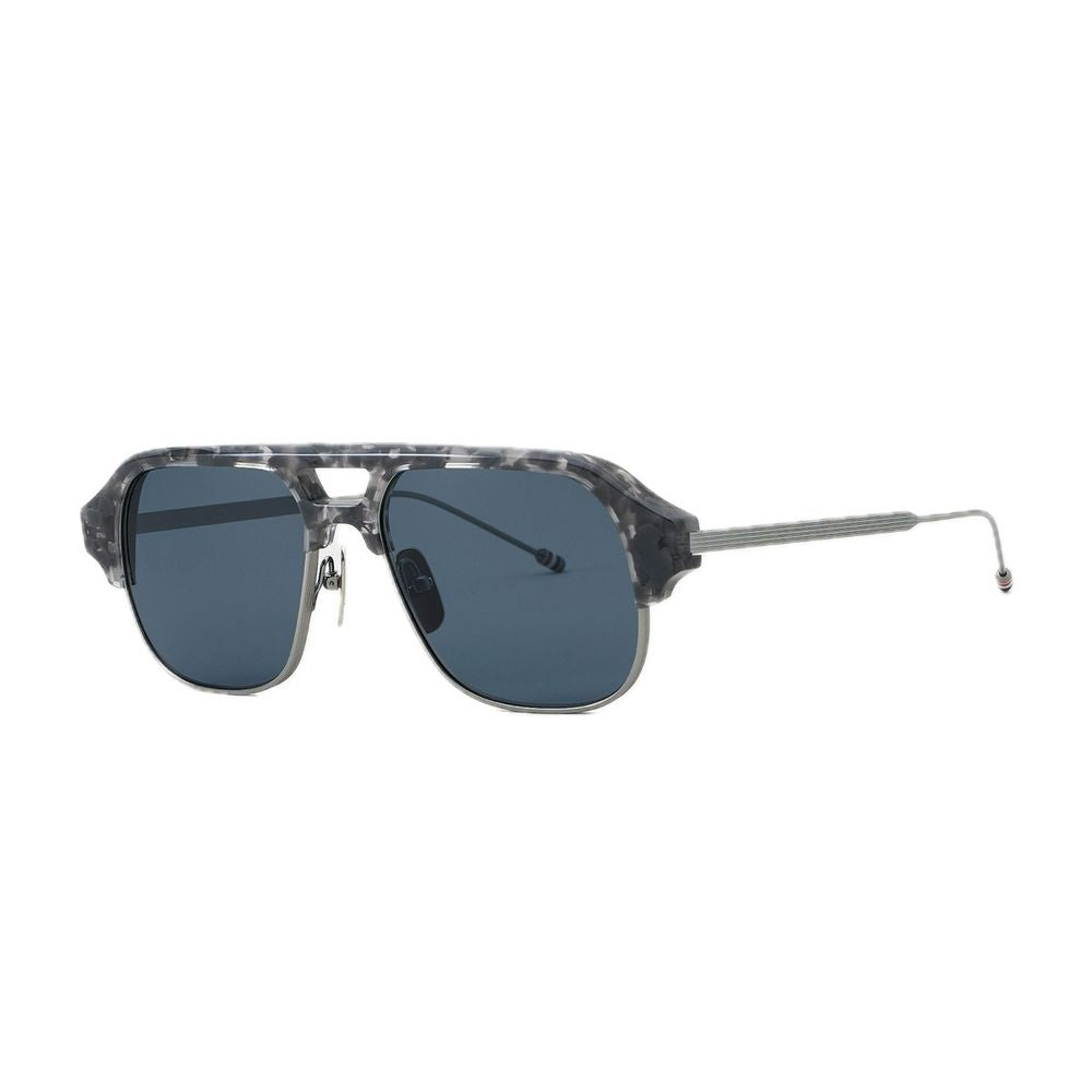 Squared Aviator Sunglasses In Grey Havana Acetate Ues954A - G0003