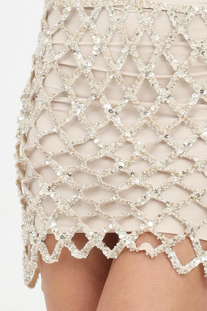 Mini Sequin Skirt Underskirt - Gold