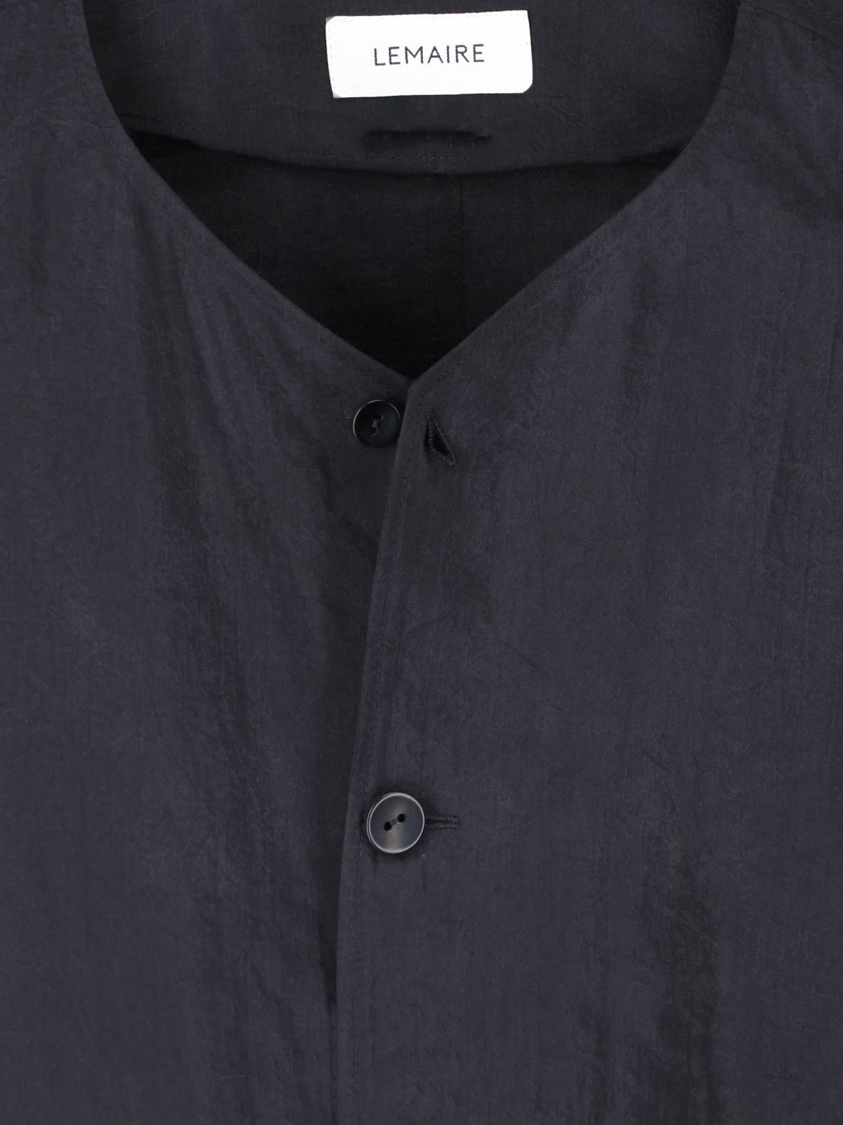 Black Silk Blend Round Neck Shirt