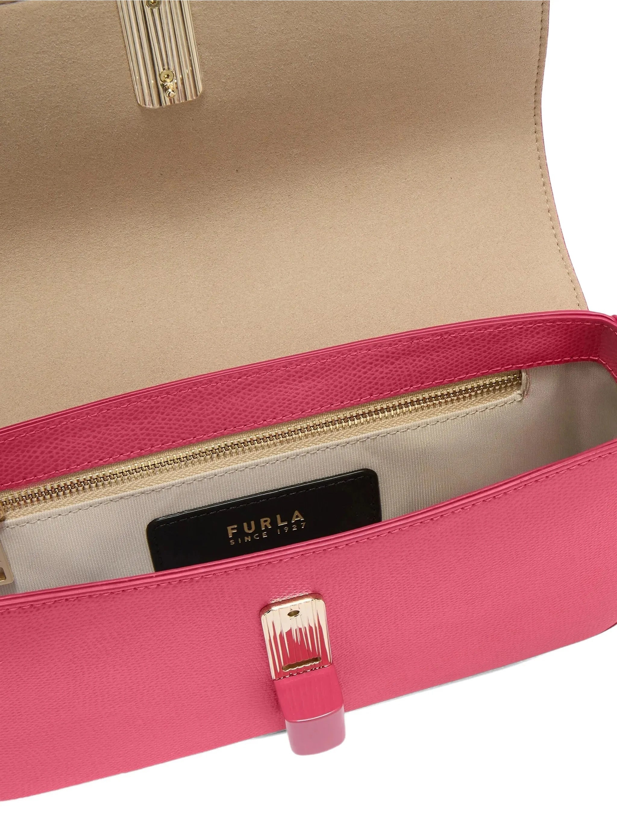Iride S Textured Pink Leather Shoulder Bag