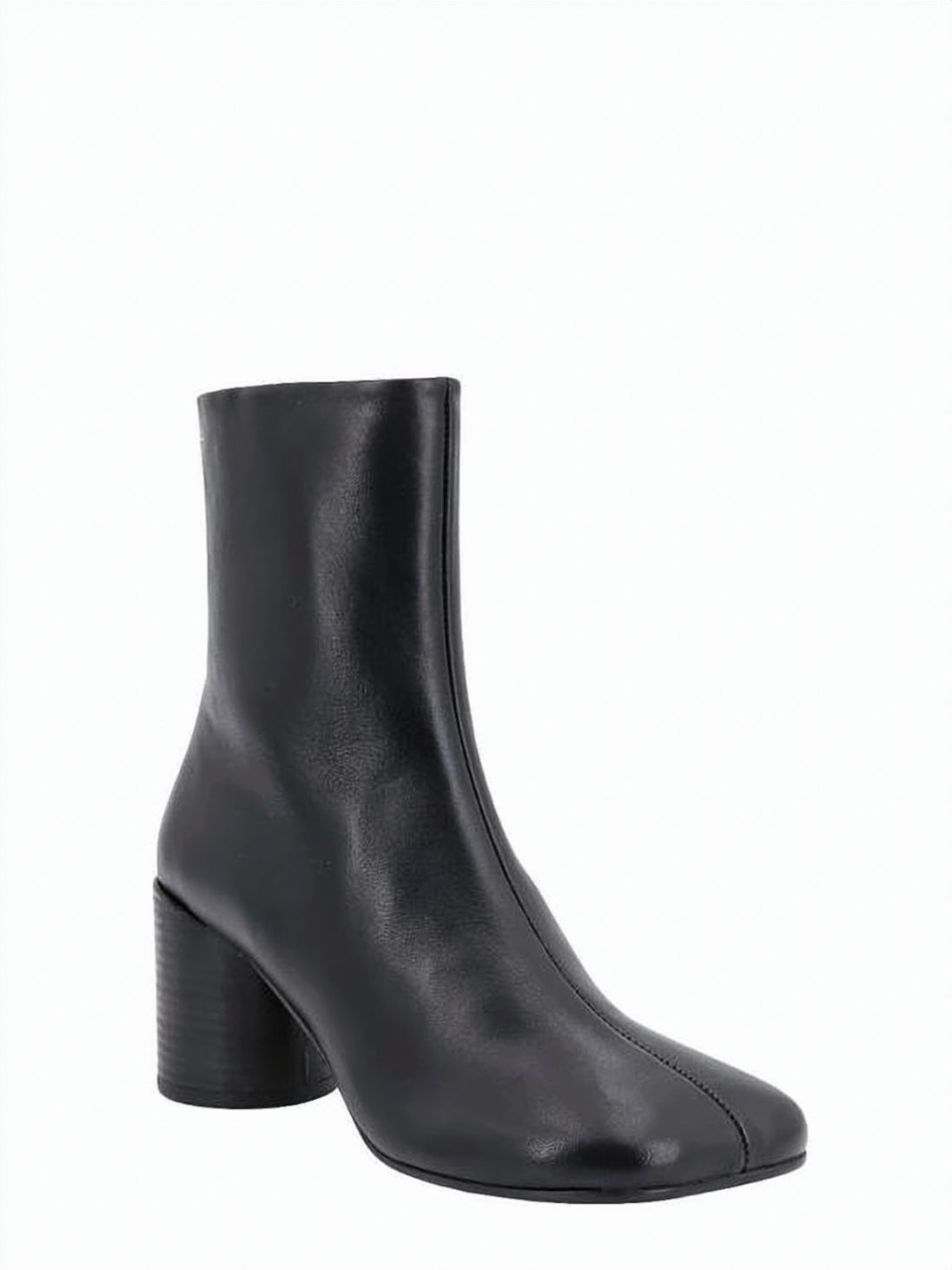 Minimalist Black Leather Ankle Boots