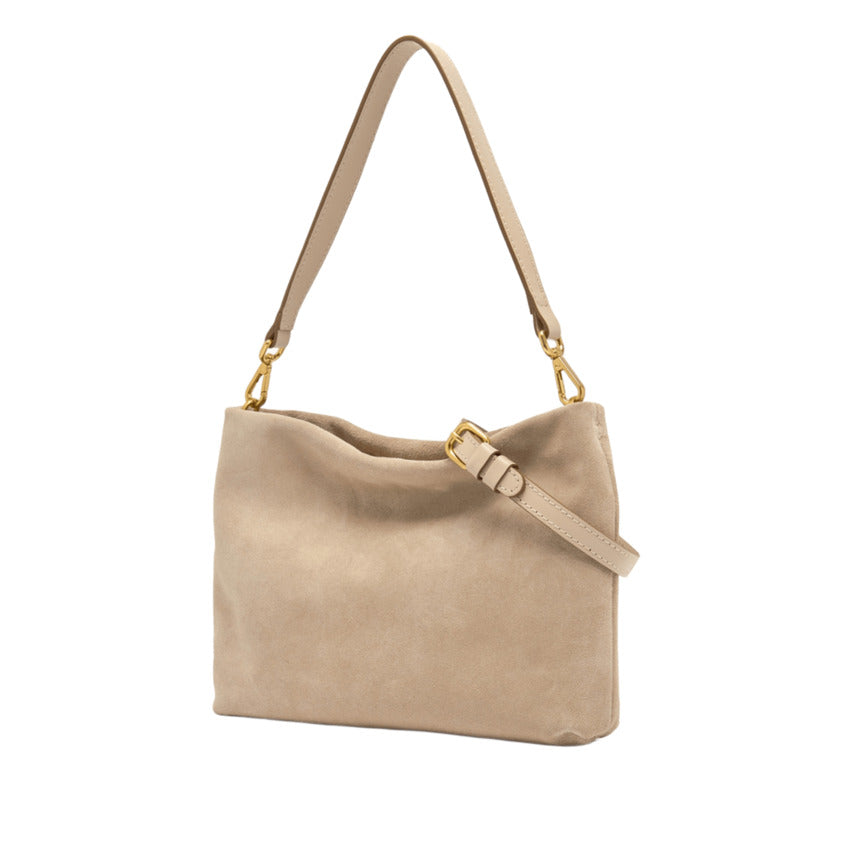 Nude Suede Handbag