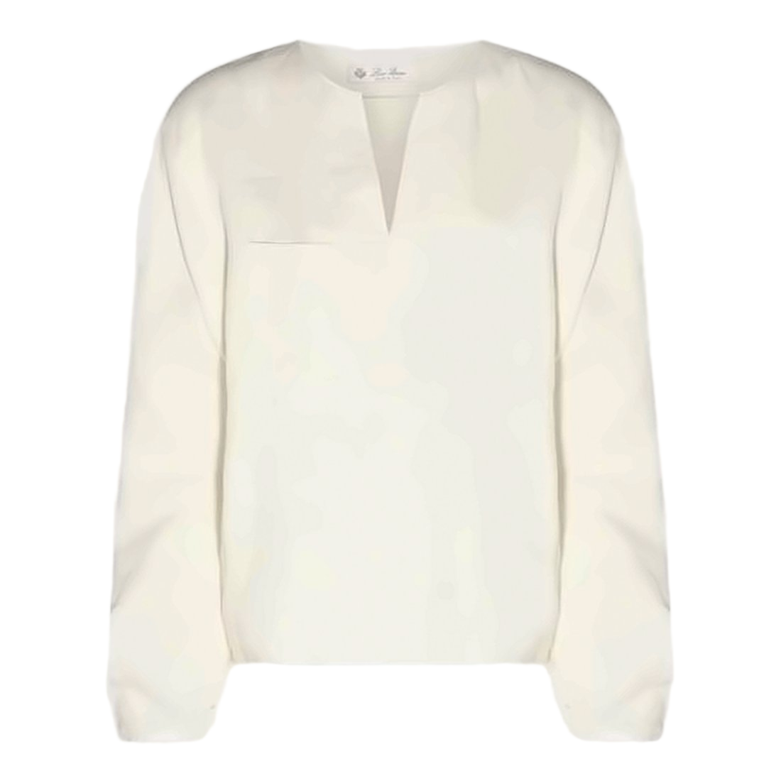 Relaxed Fit Linen Blouse With Subtle V-Neckline
