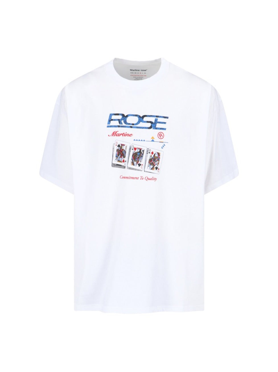 Oversized T-Shirt "Playing Cards" – White