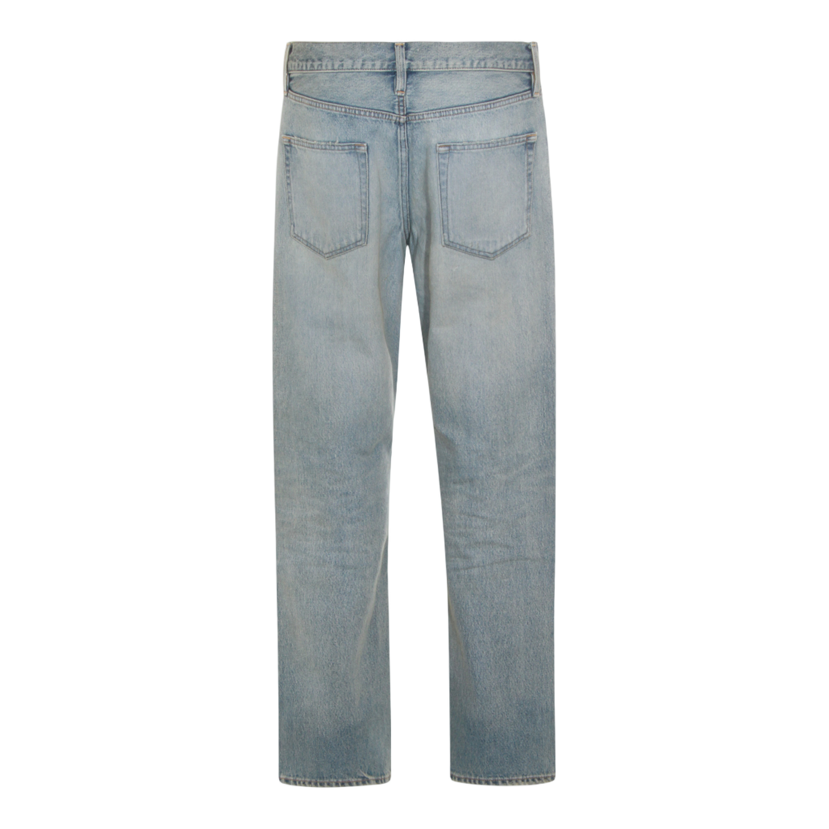 Classic Straight-Leg Jeans in Light Blue Wash