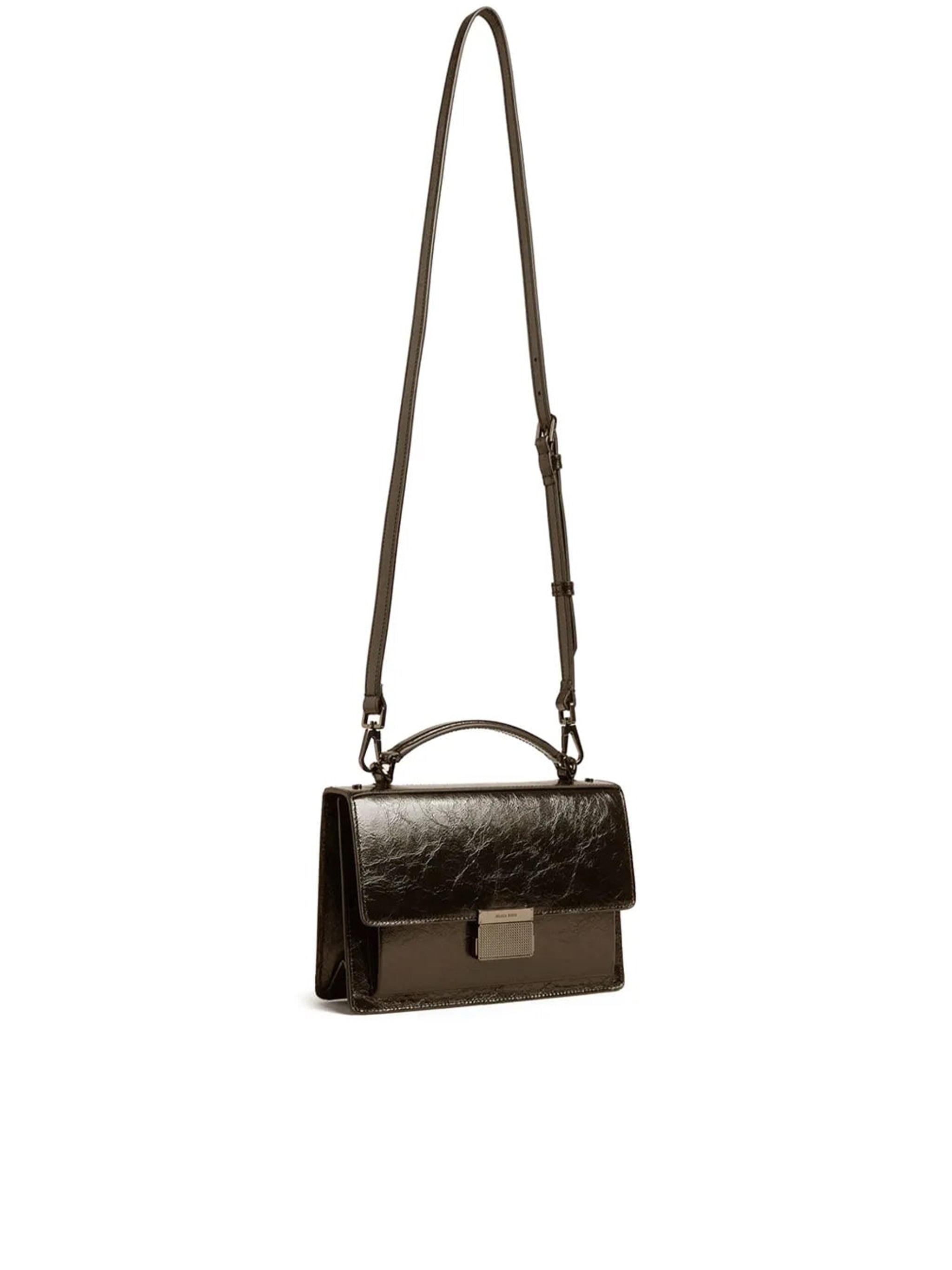 Venezia Bag Glossy Black Calf Handbag