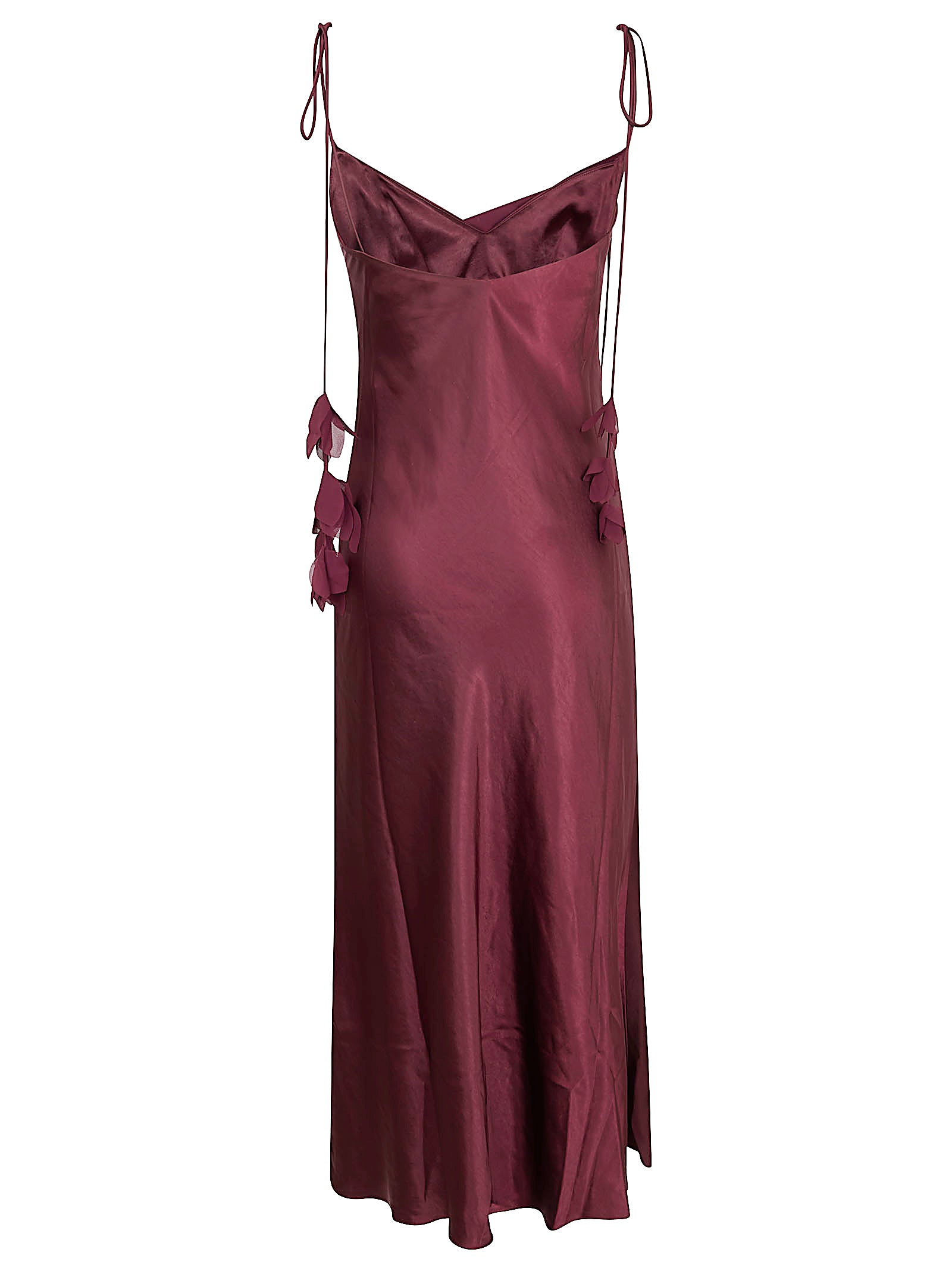 Satin Contouring Dress with Mermaid Hem