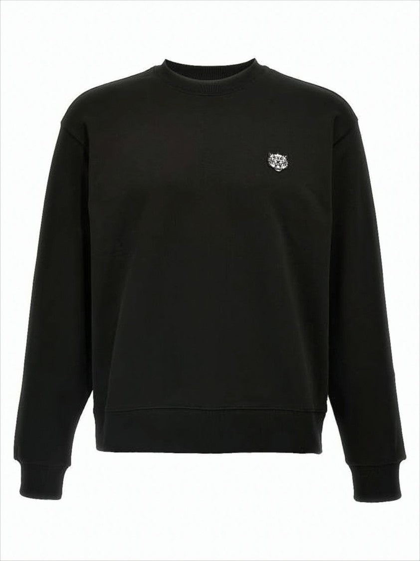 Long-Sleeve Sweatshirt With Embroidered Tiger Emblem